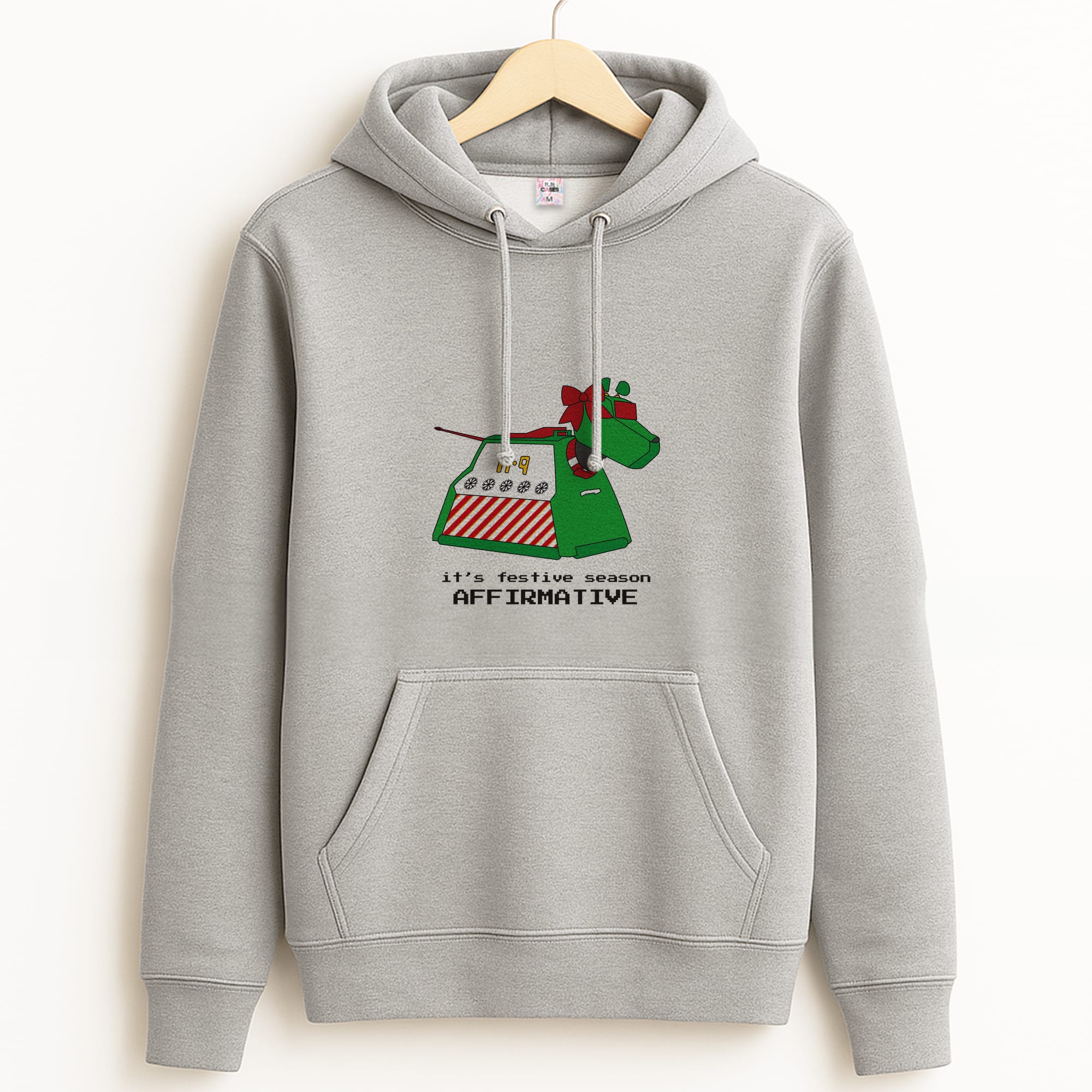 K9 Festive Season - Doctor Who Grey Hoodie