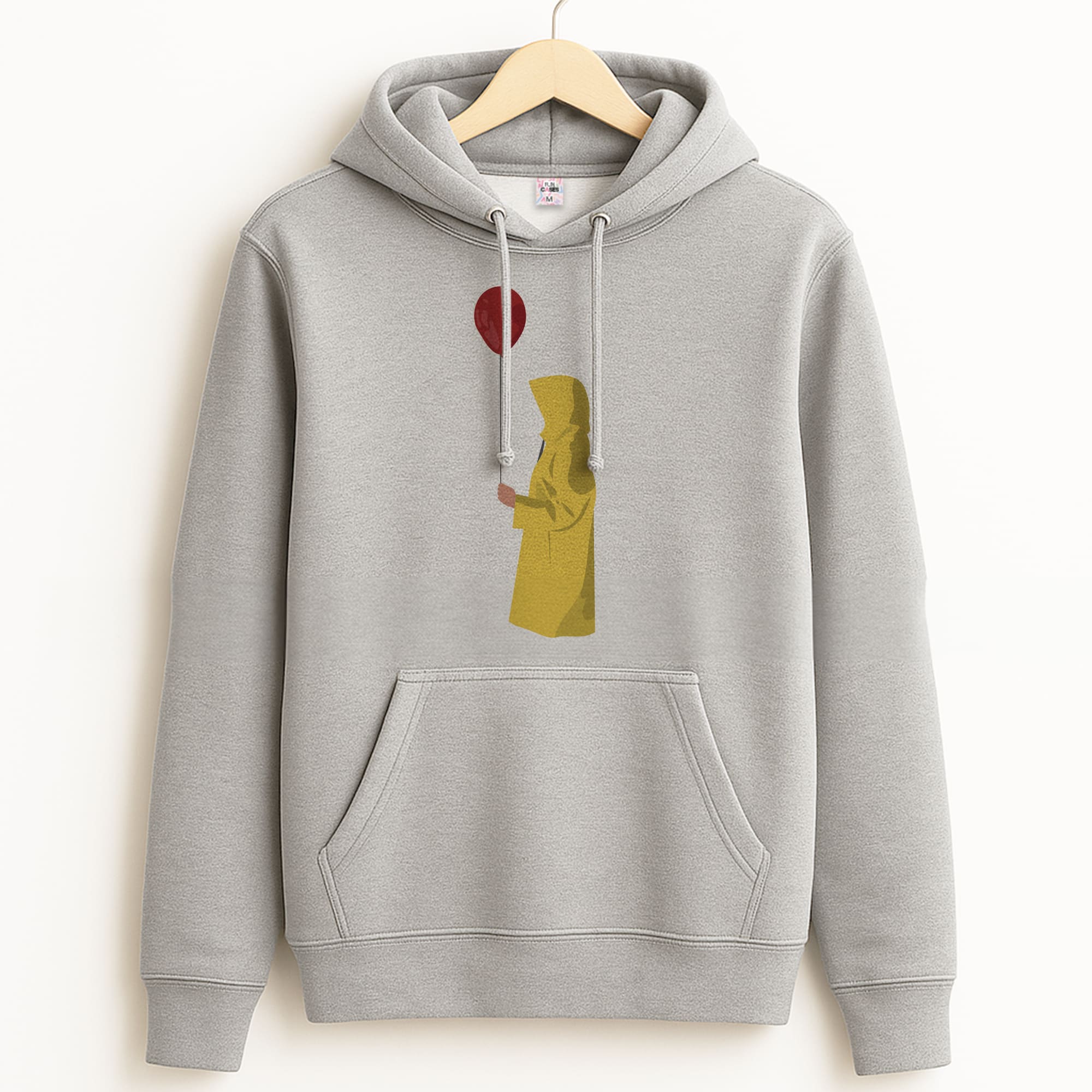 Holding Balloon - Clown Grey Hoodie