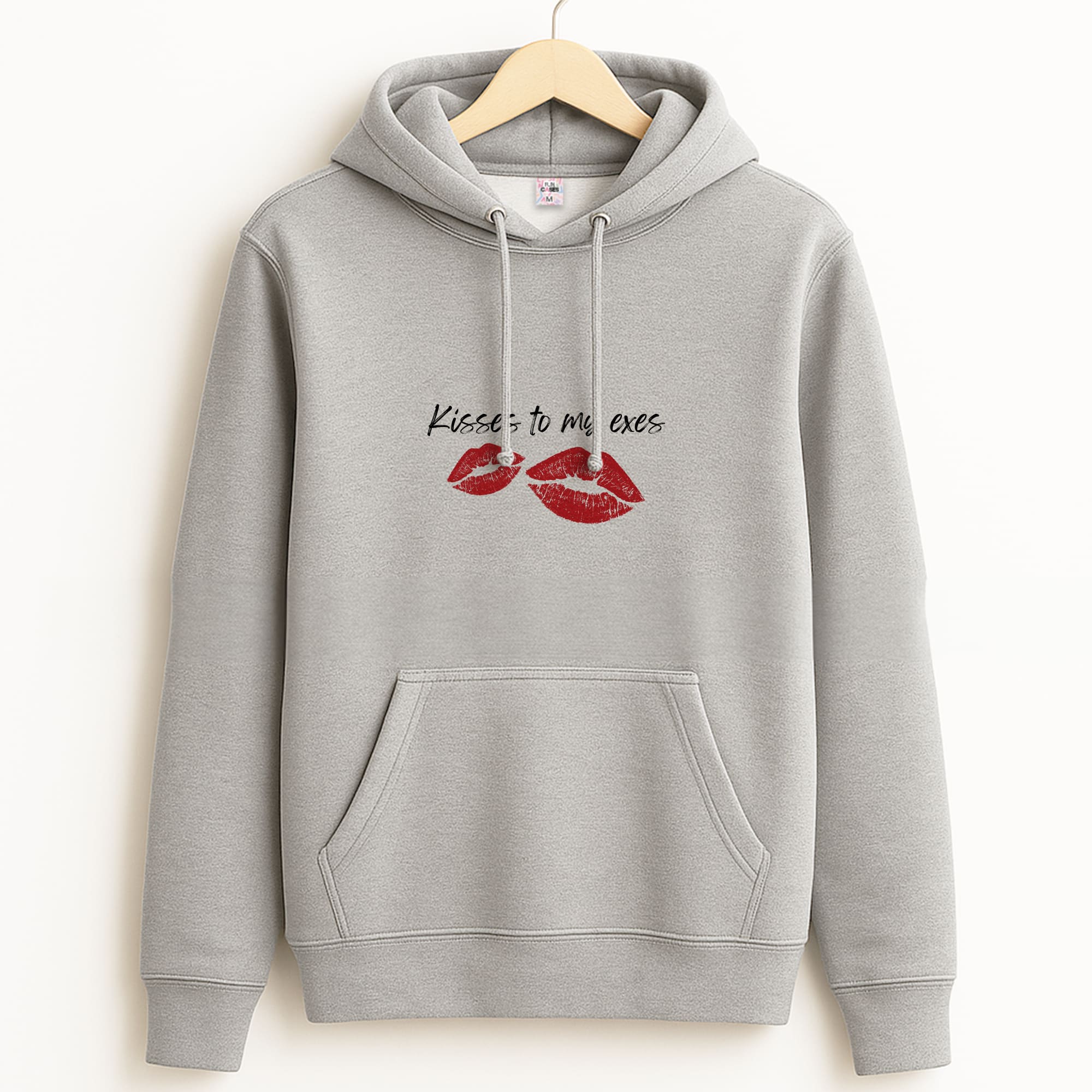 Kisses To My Exes Grey Hoodie