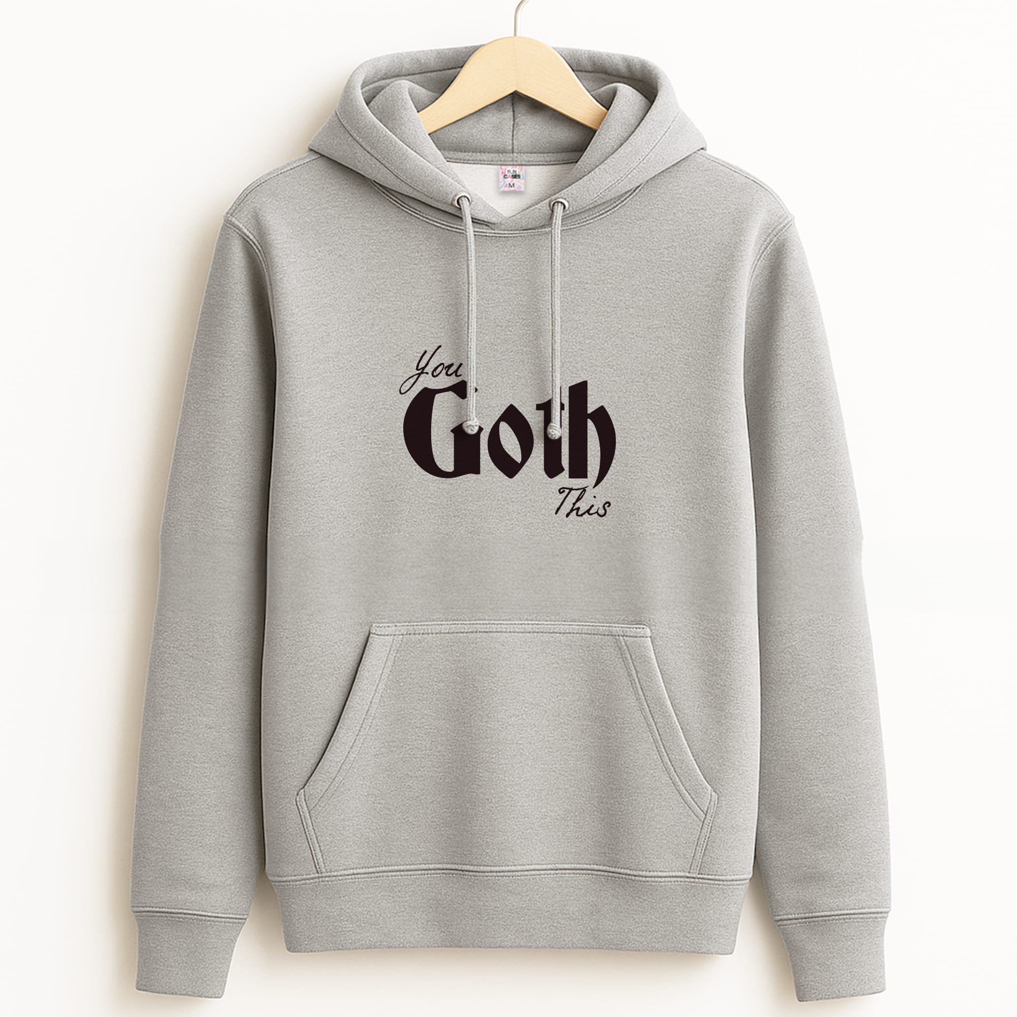You Goth This Tartan Grey Hoodie