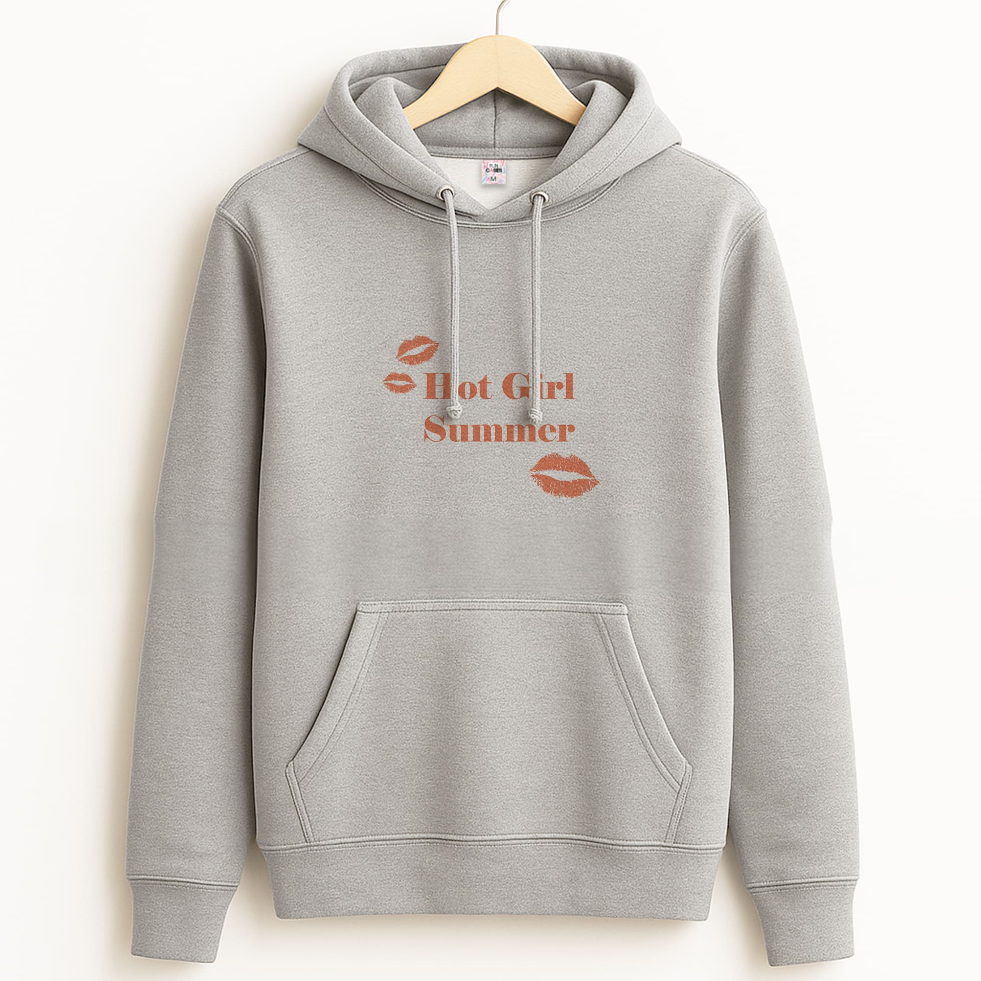 Hot Girl Summer Kisses Grey Hoodie