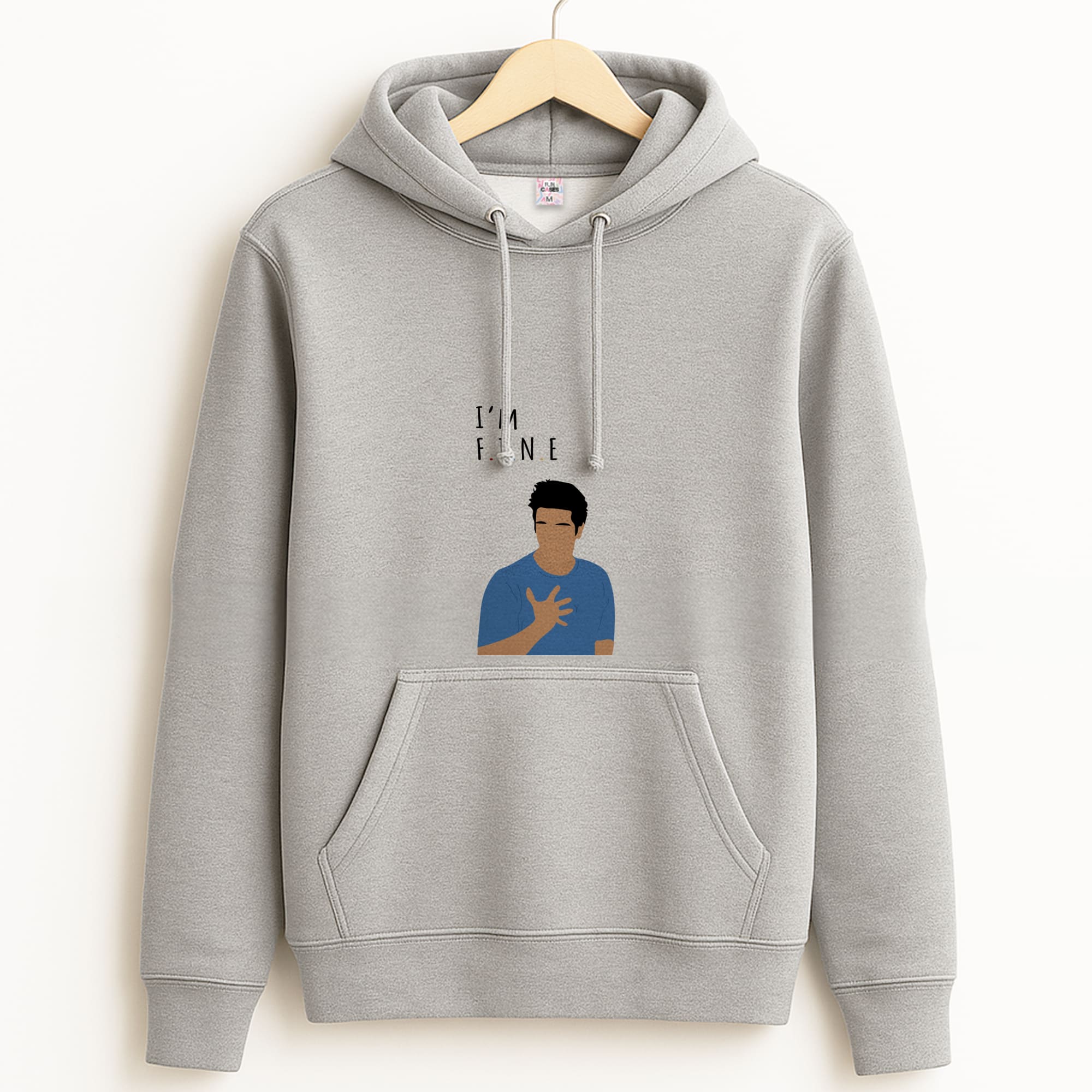 I'm Fine Grey Hoodie