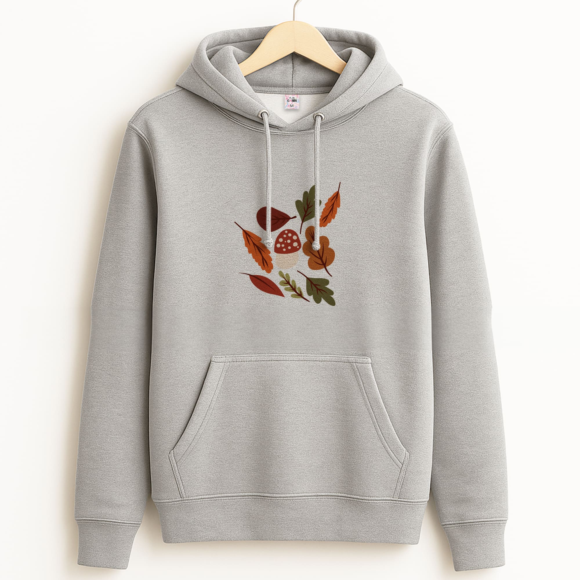 Autumn Pattern Grey Hoodie