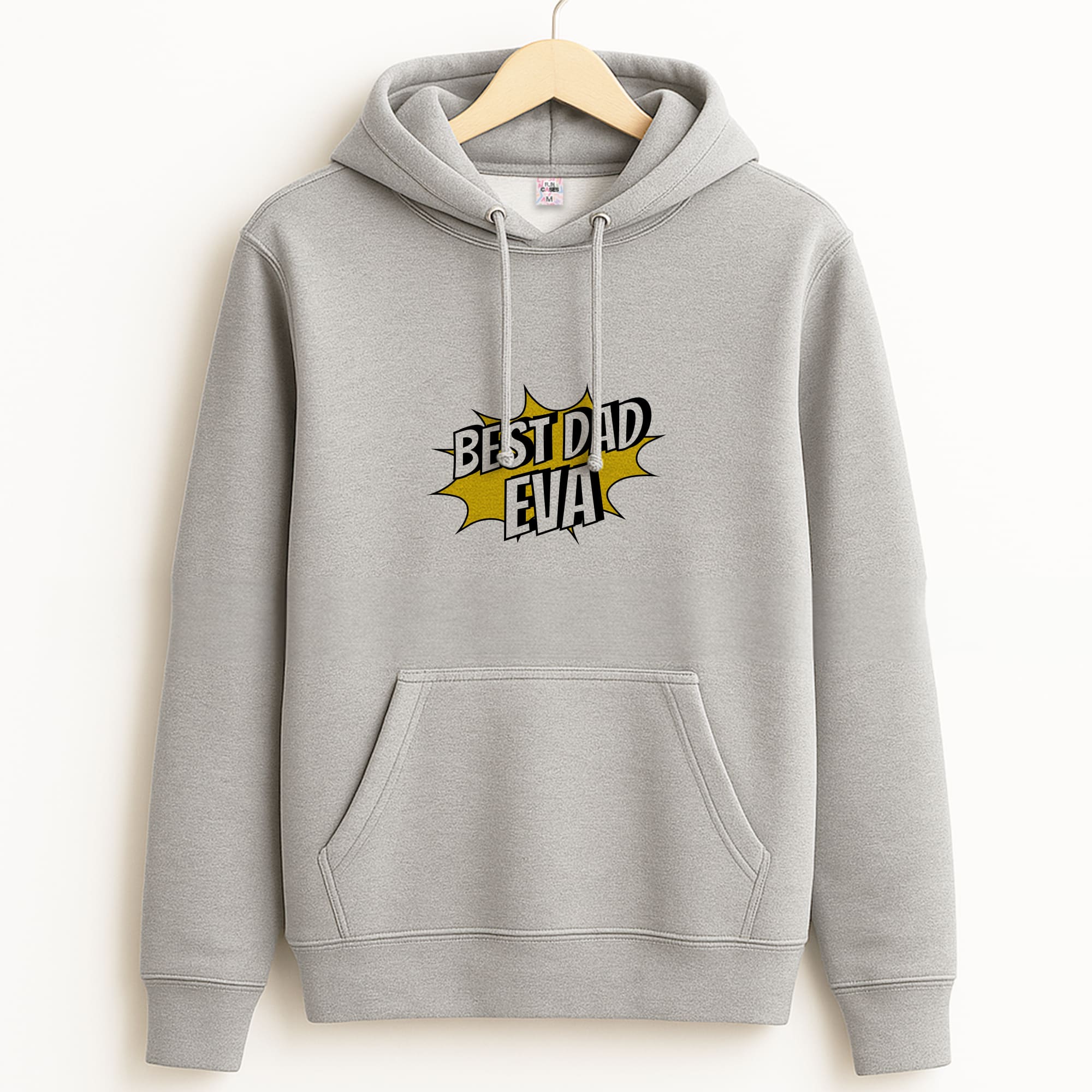 Comic Book Best Dad Eva Grey Hoodie