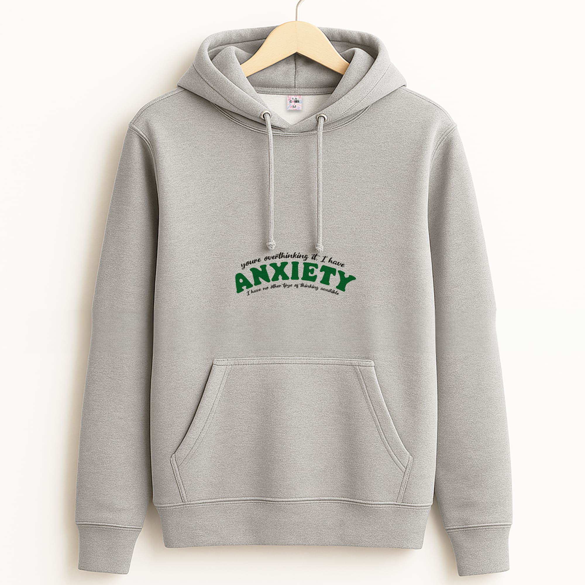 You're Overthinking It Grey Hoodie