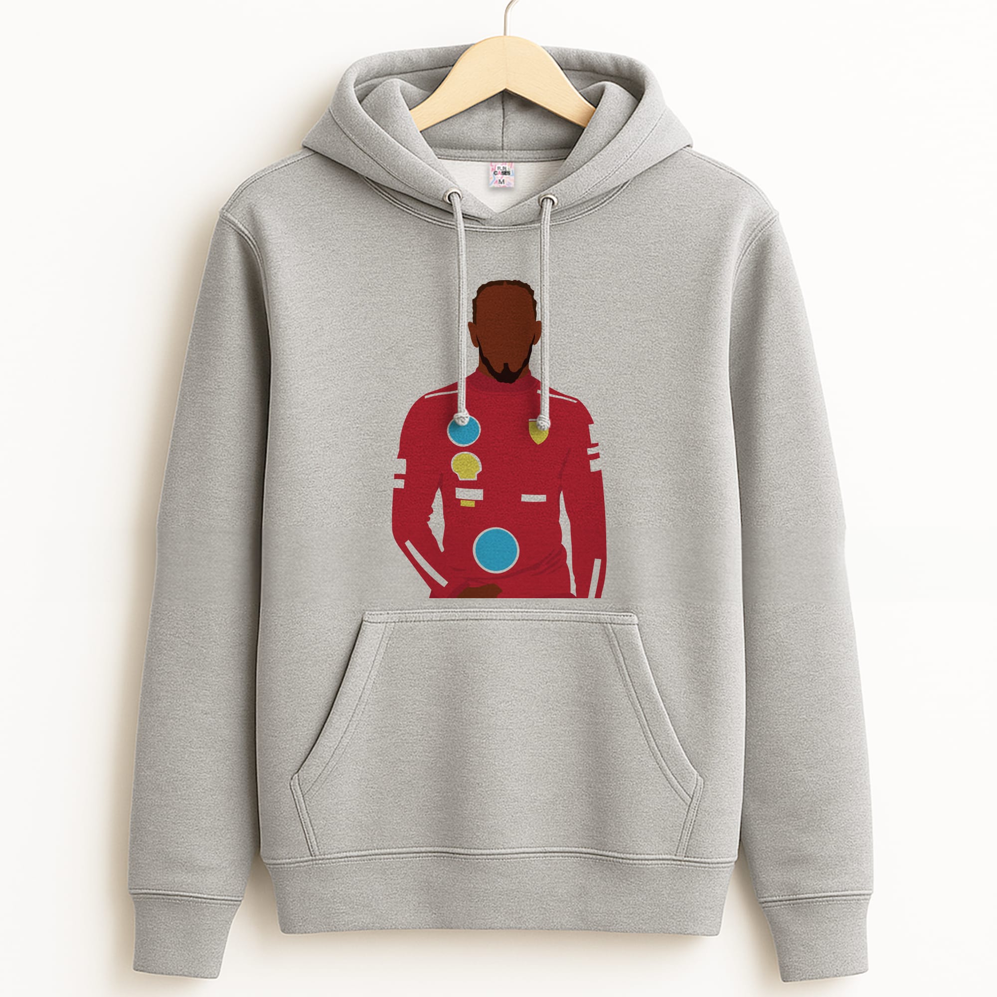 Hamilton In Red Grey Hoodie