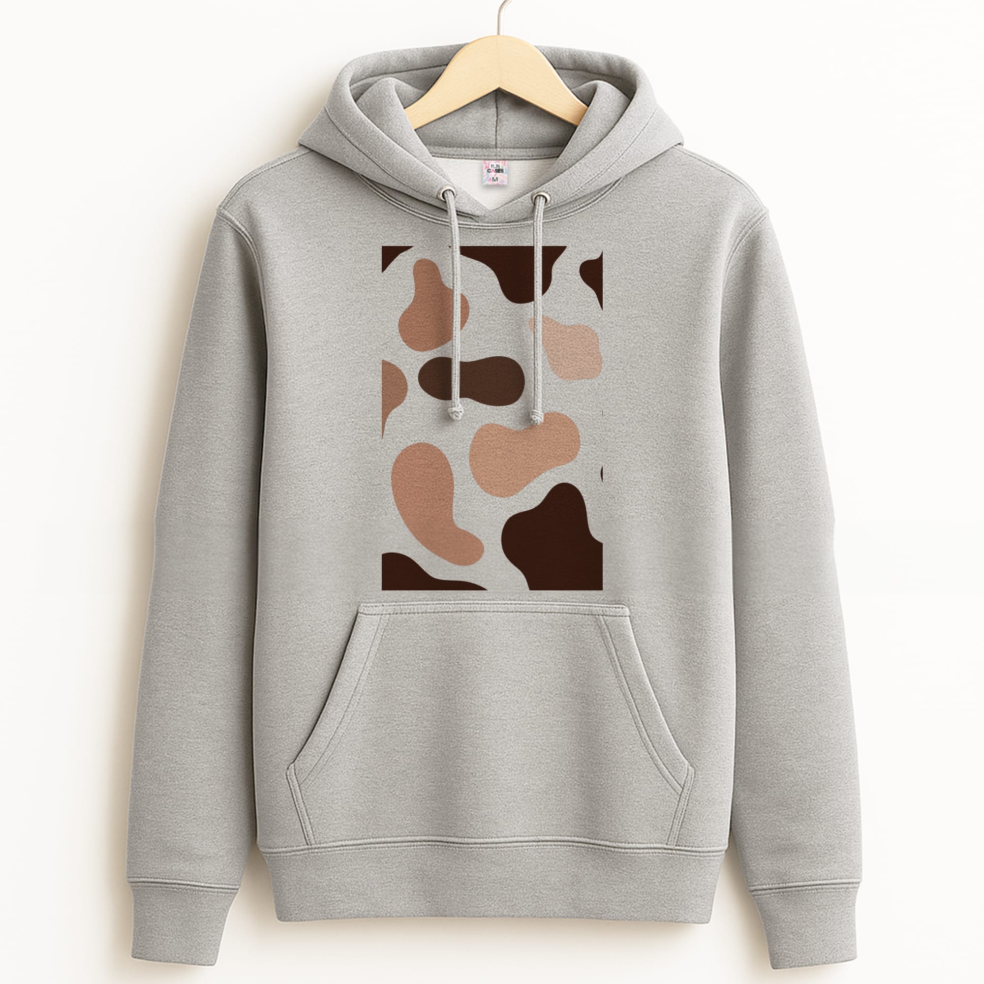 Cowprint Nude Grey Hoodie