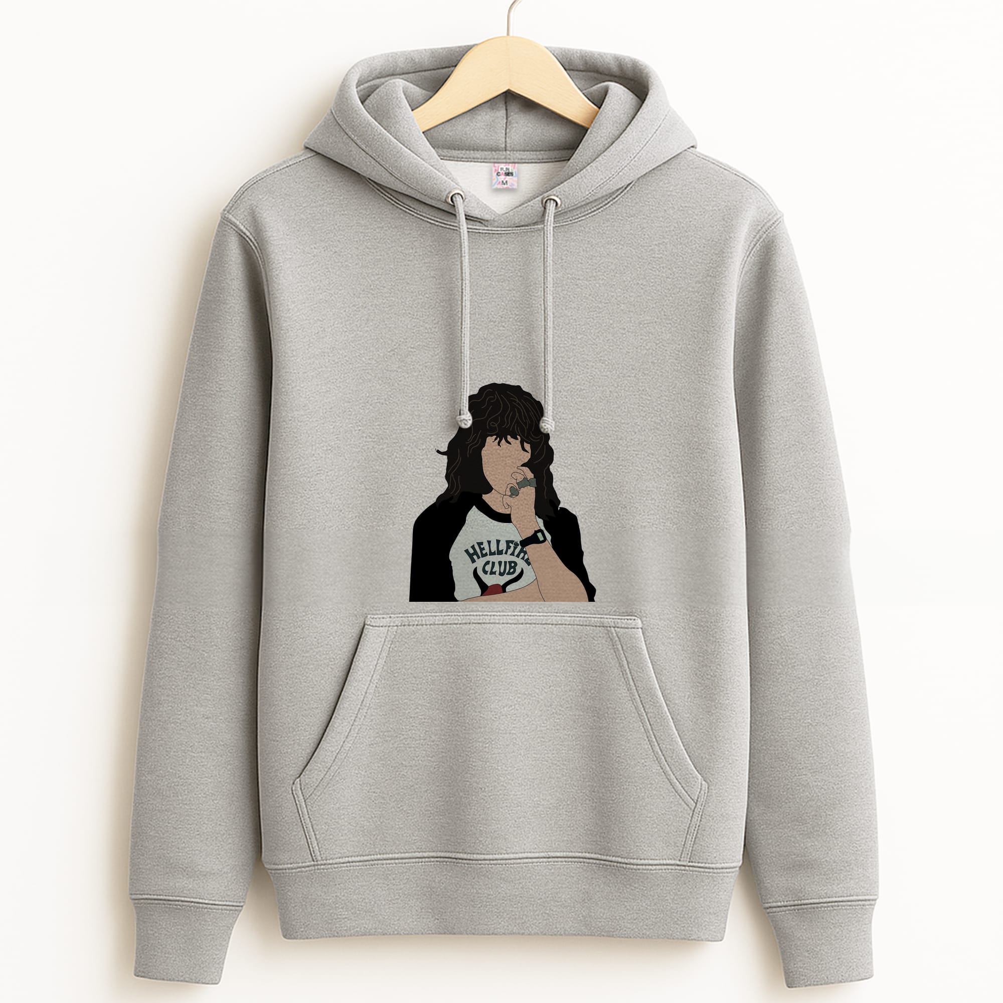 Eddie Munson Hellfire Grey Hoodie