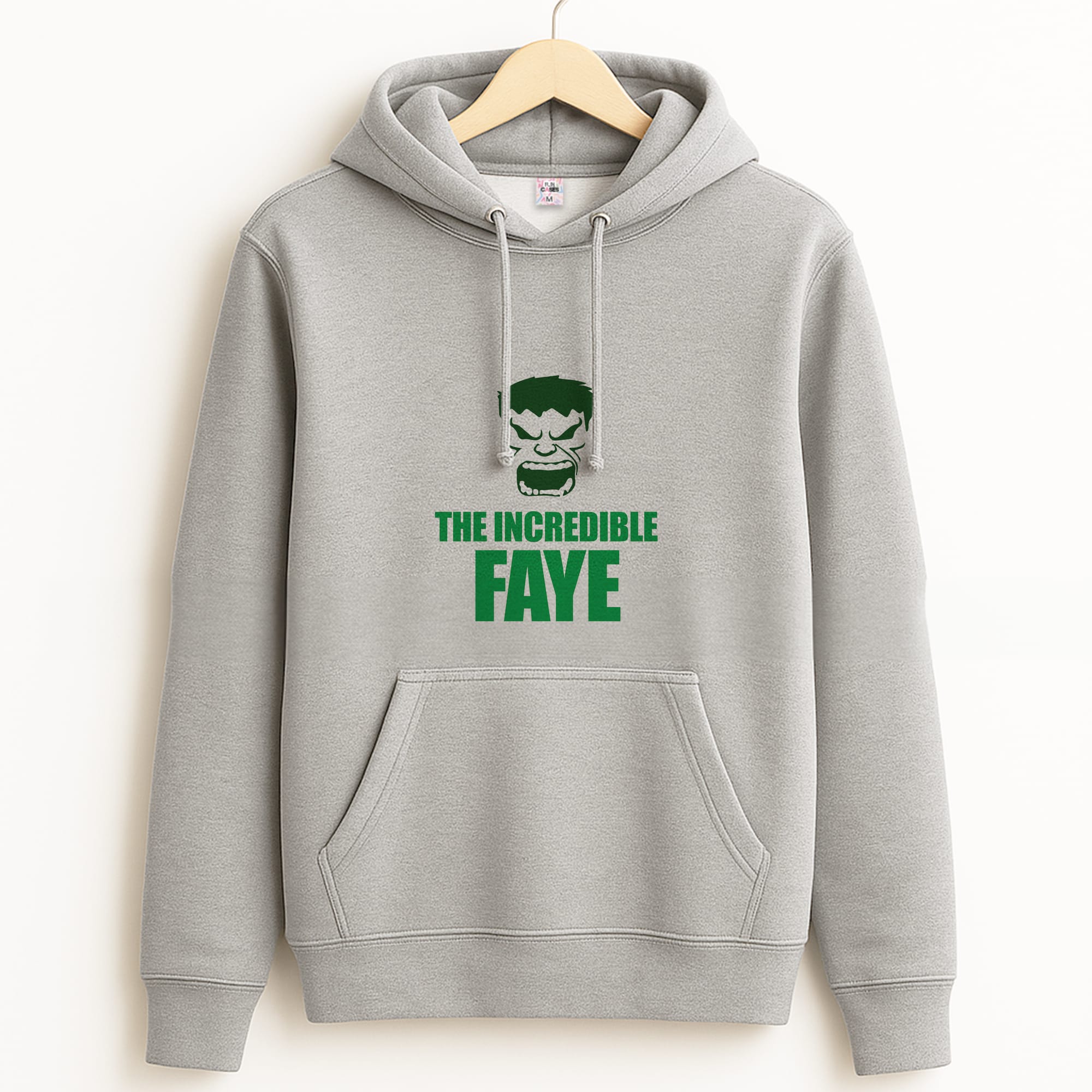Hulk - Personalised Superhero Comic Grey Hoodie