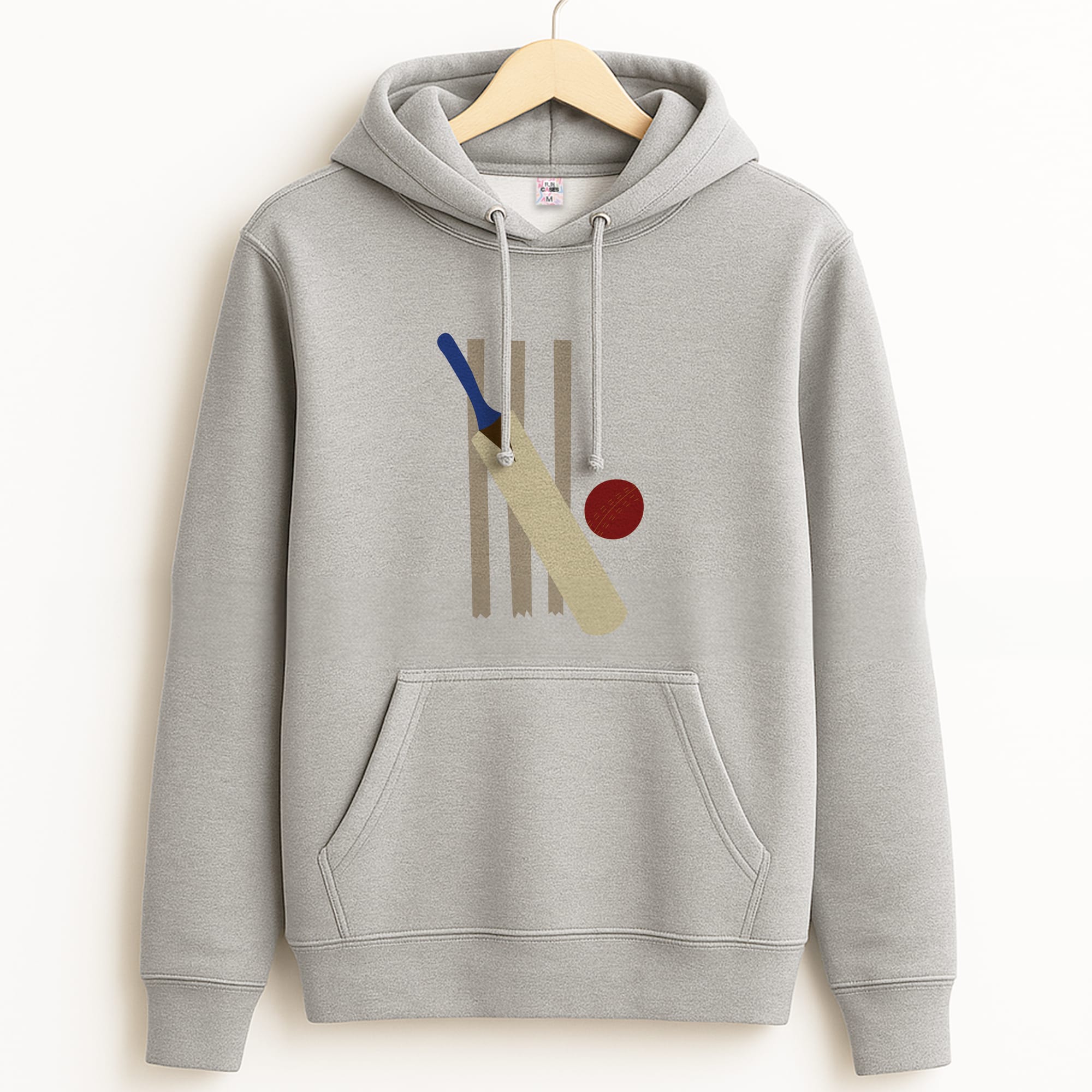 Wickets - Cricket Grey Hoodie