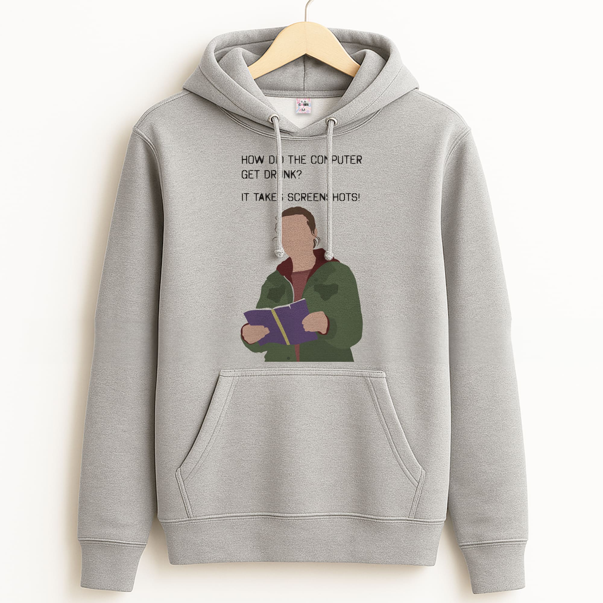 How Did The Computer Get Drunk? Grey Hoodie