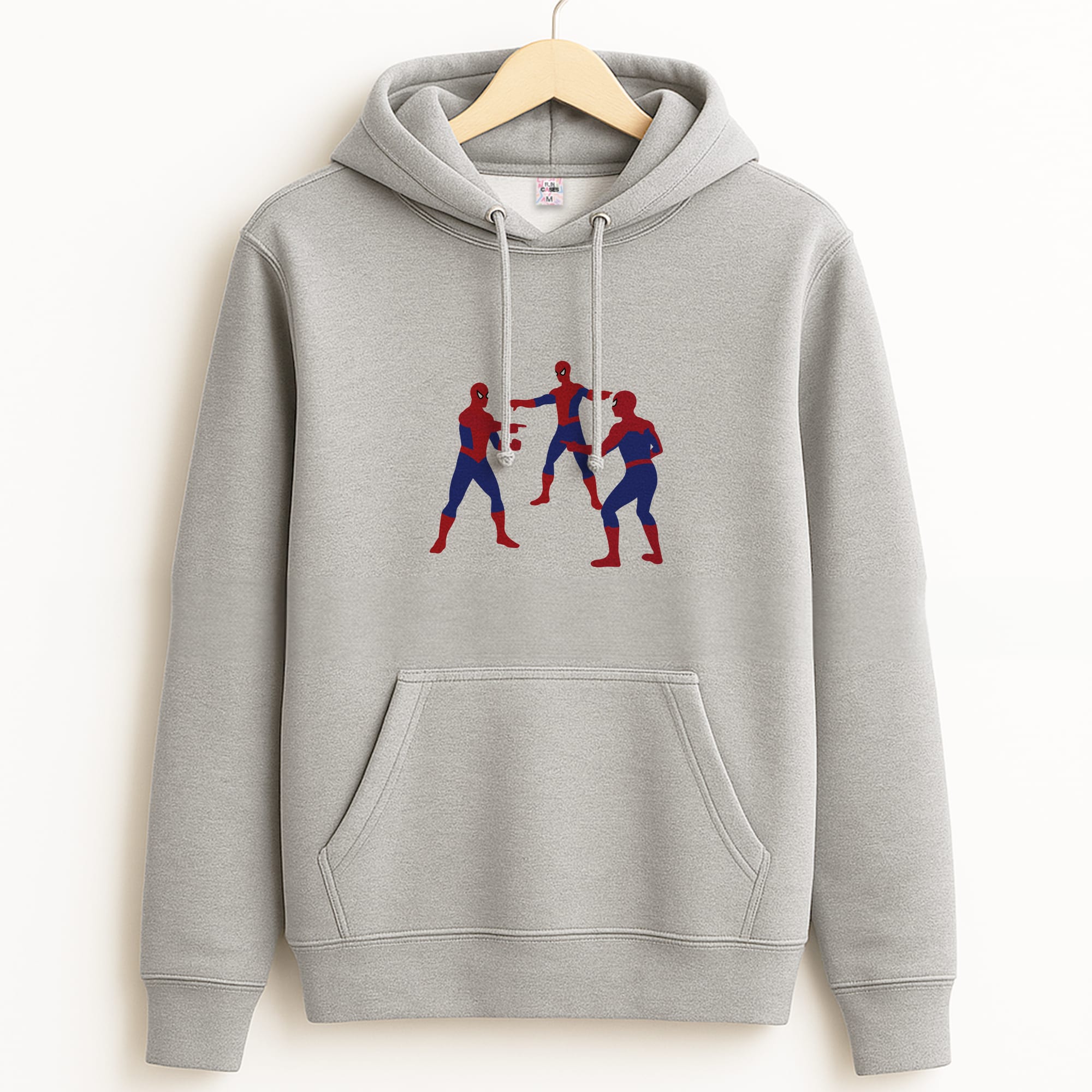 Spider Hero Pointing Meme Grey Hoodie