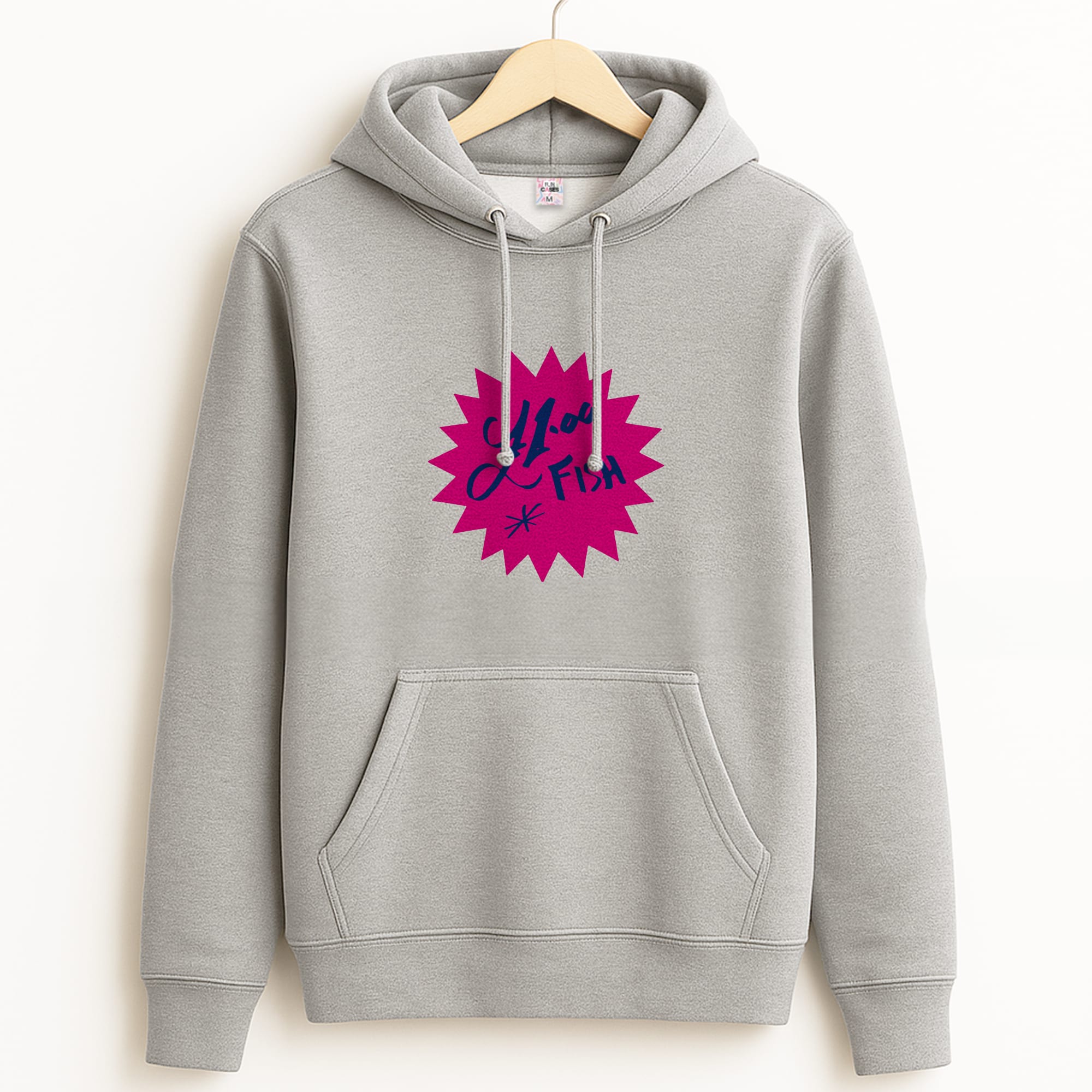 One Pound Fish - British Pop Culture Grey Hoodie