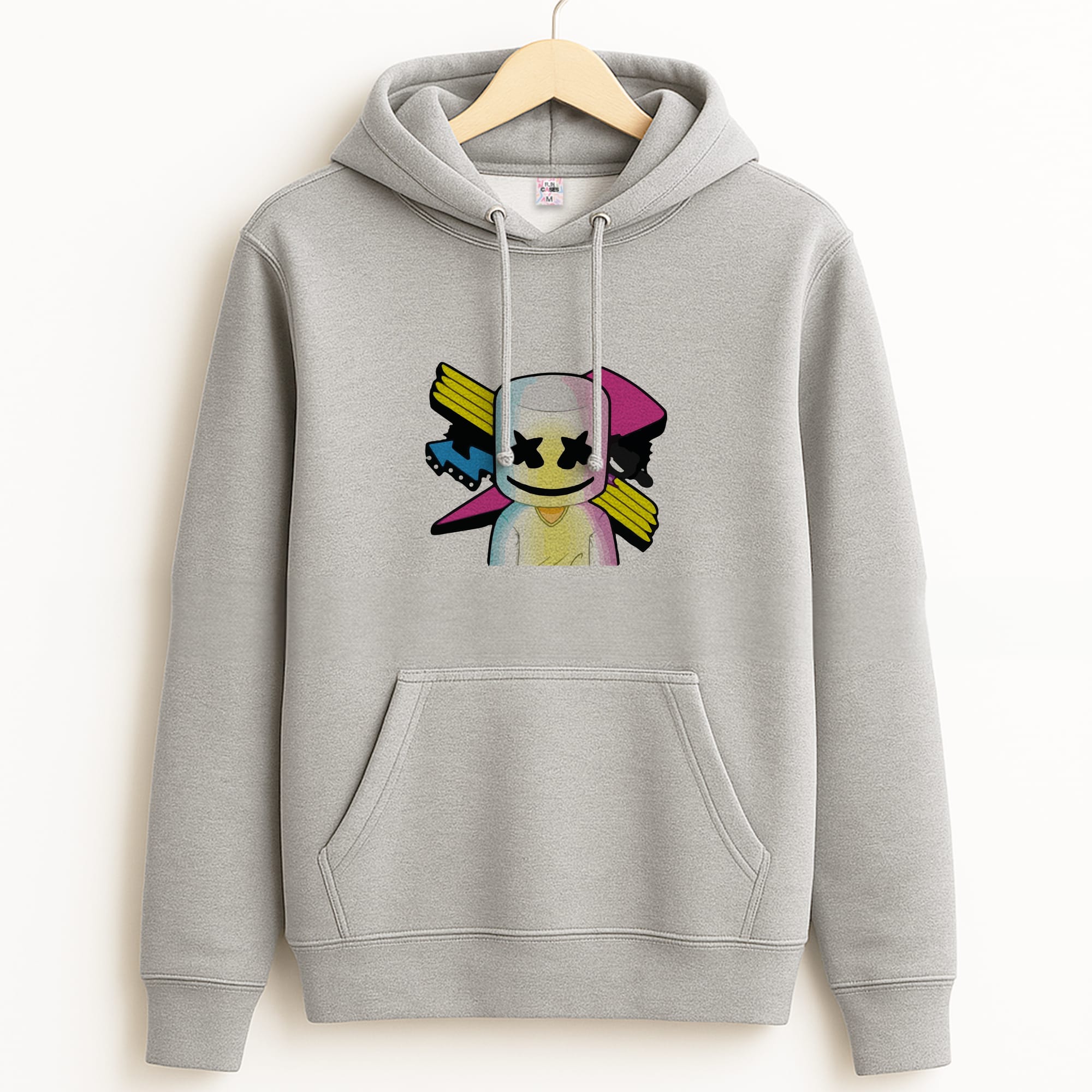 Neon Logo White Helmet DJ Hoodie