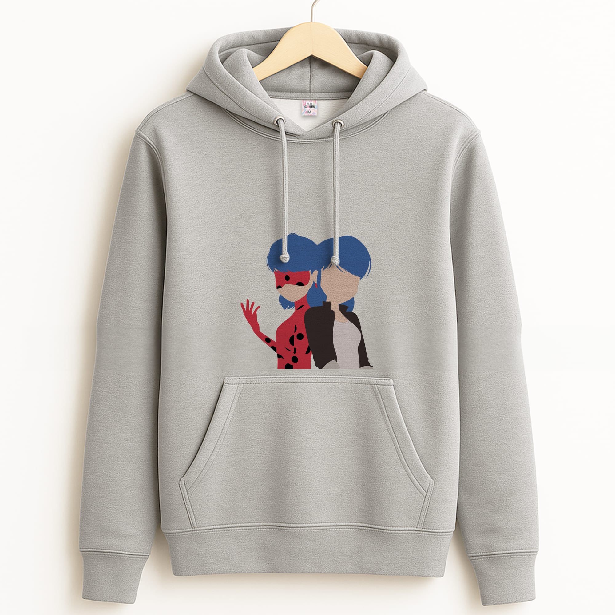 Marinette And Ladybug Grey Hoodie