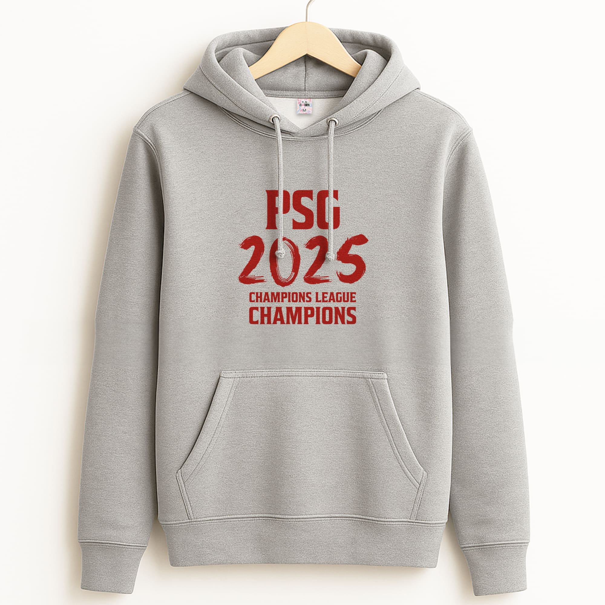 Champion League Winners 25 PSG Grey Hoodie