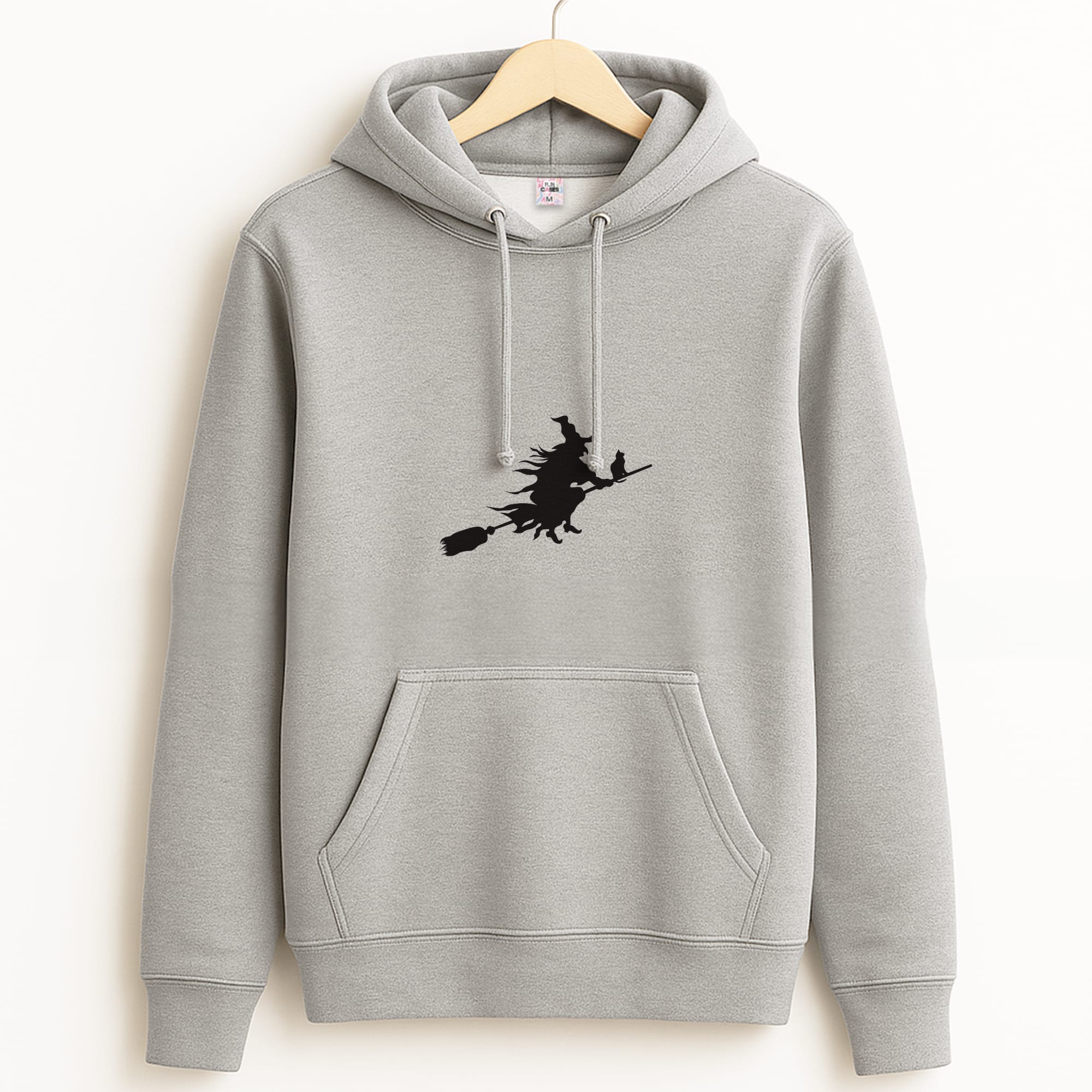 Witch And Cat - Halloween Grey Hoodie