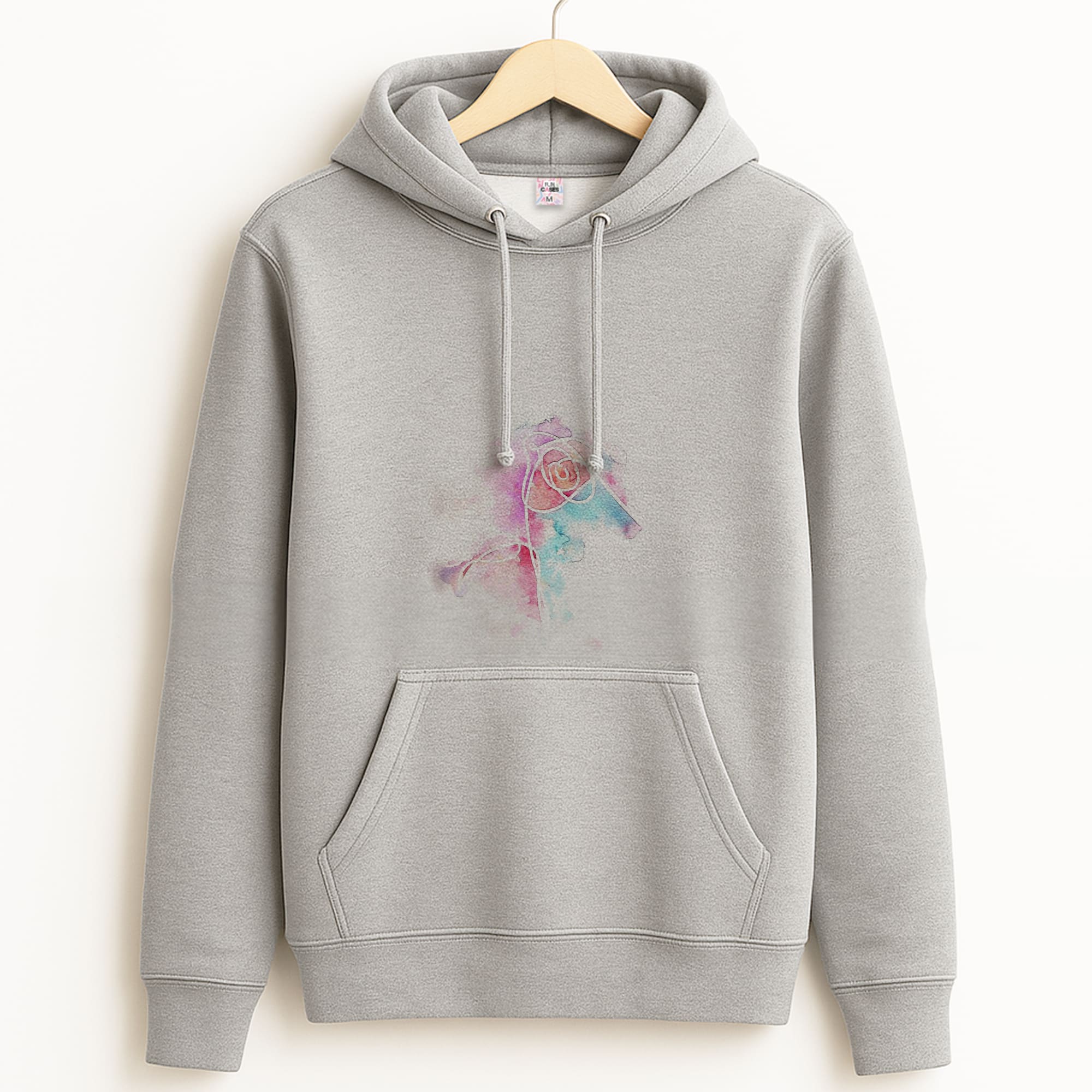 K-Pop Band Love Yourself Watercolour Painting Grey Hoodie
