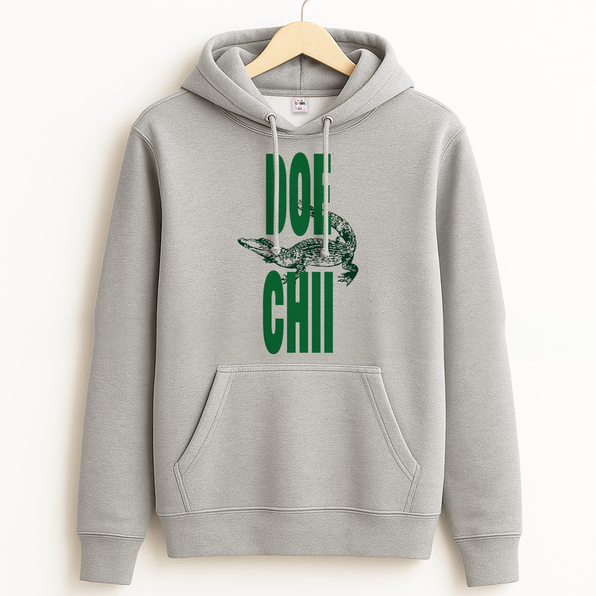 Rapper Alligator Print Grey Hoodie