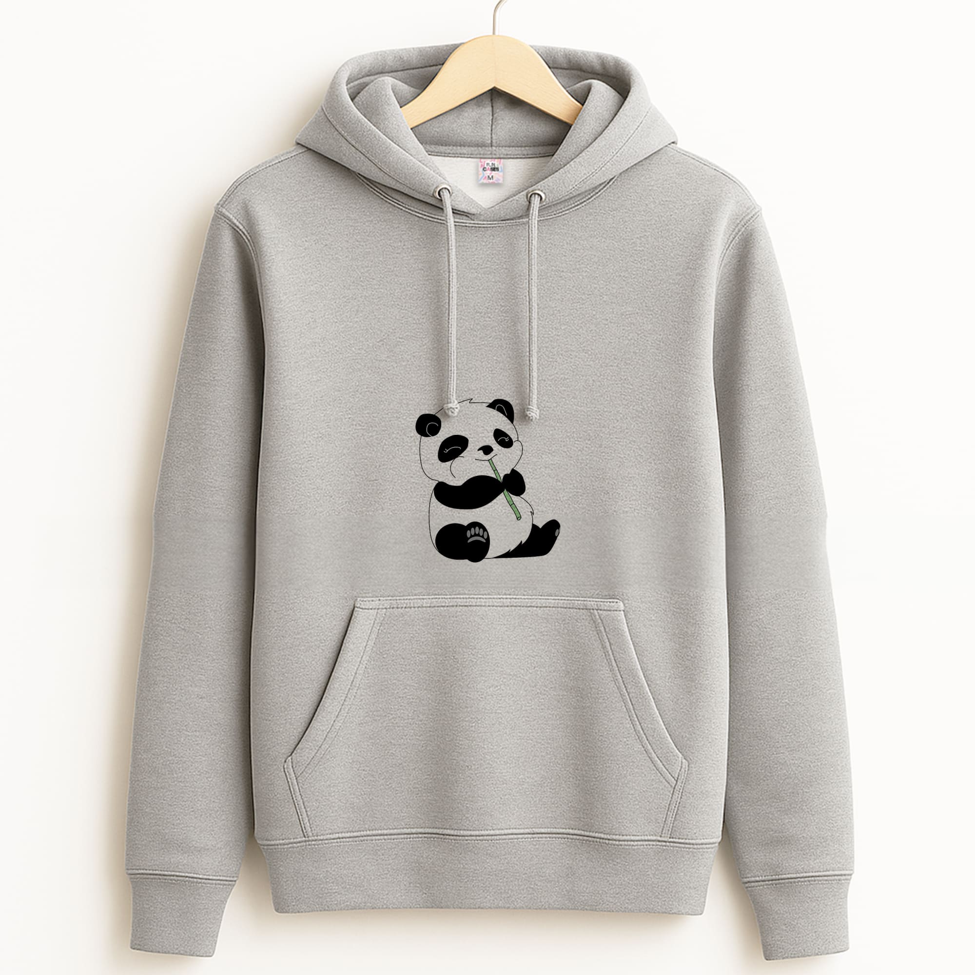 Vegan Panda Grey Hoodie
