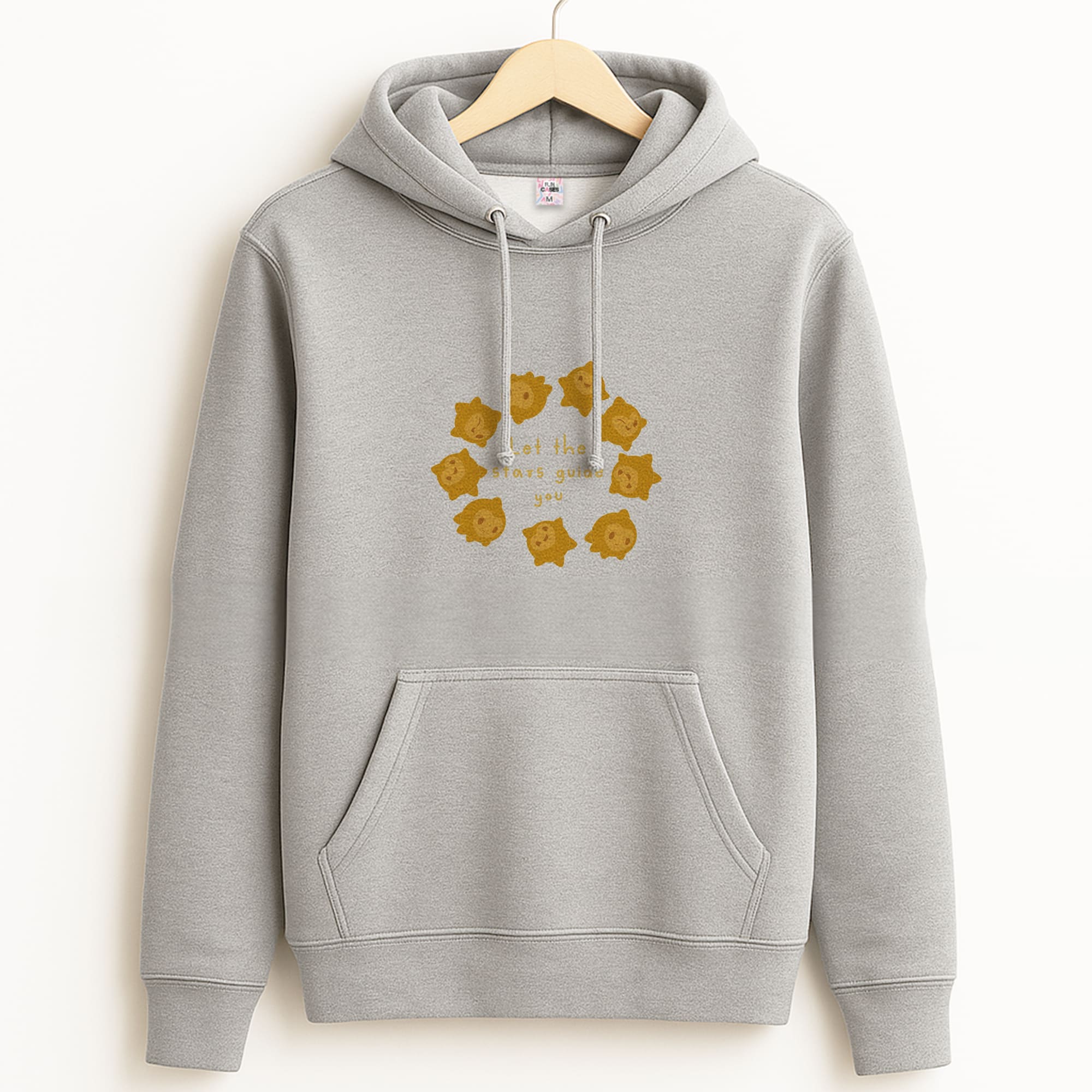 Star Pattern - Wish Grey Hoodie