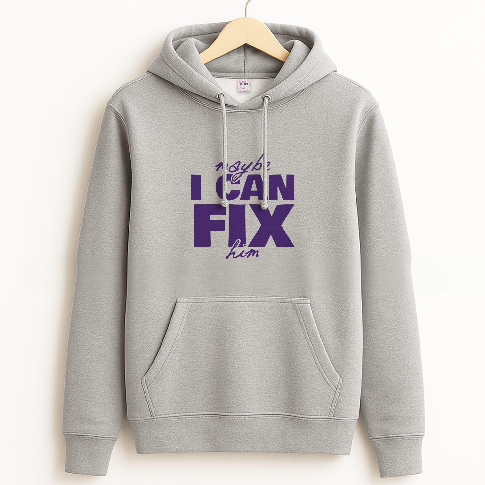 Maybe I Can Fix Him Purple Grey Hoodie