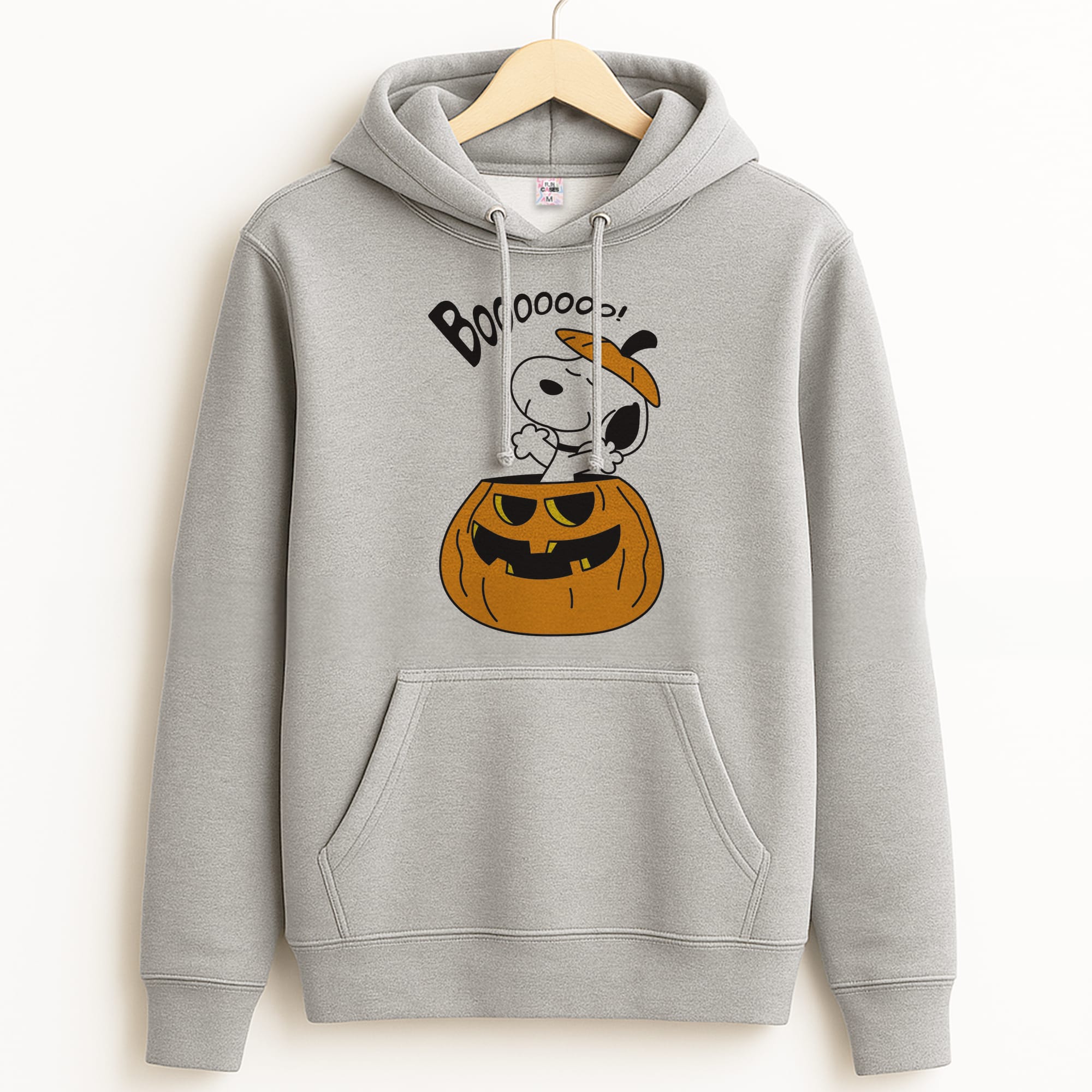 Cartoon Beagle Pumpkin Grey Hoodie