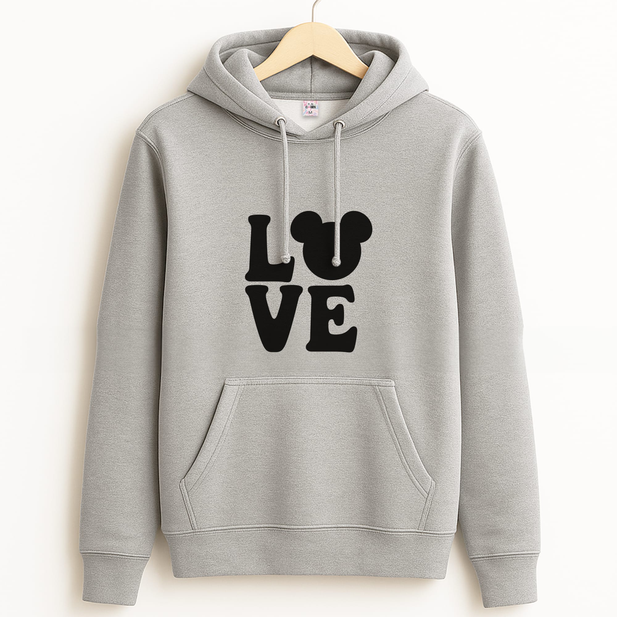 Mouse Love Valentine's Grey Hoodie