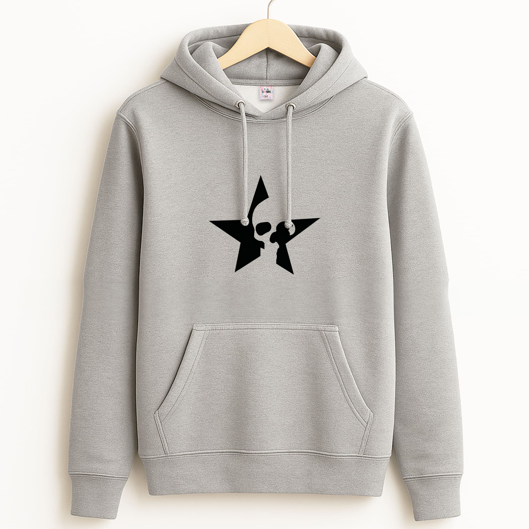 Skulls And Stars - Skate Aesthetic Grey Hoodie