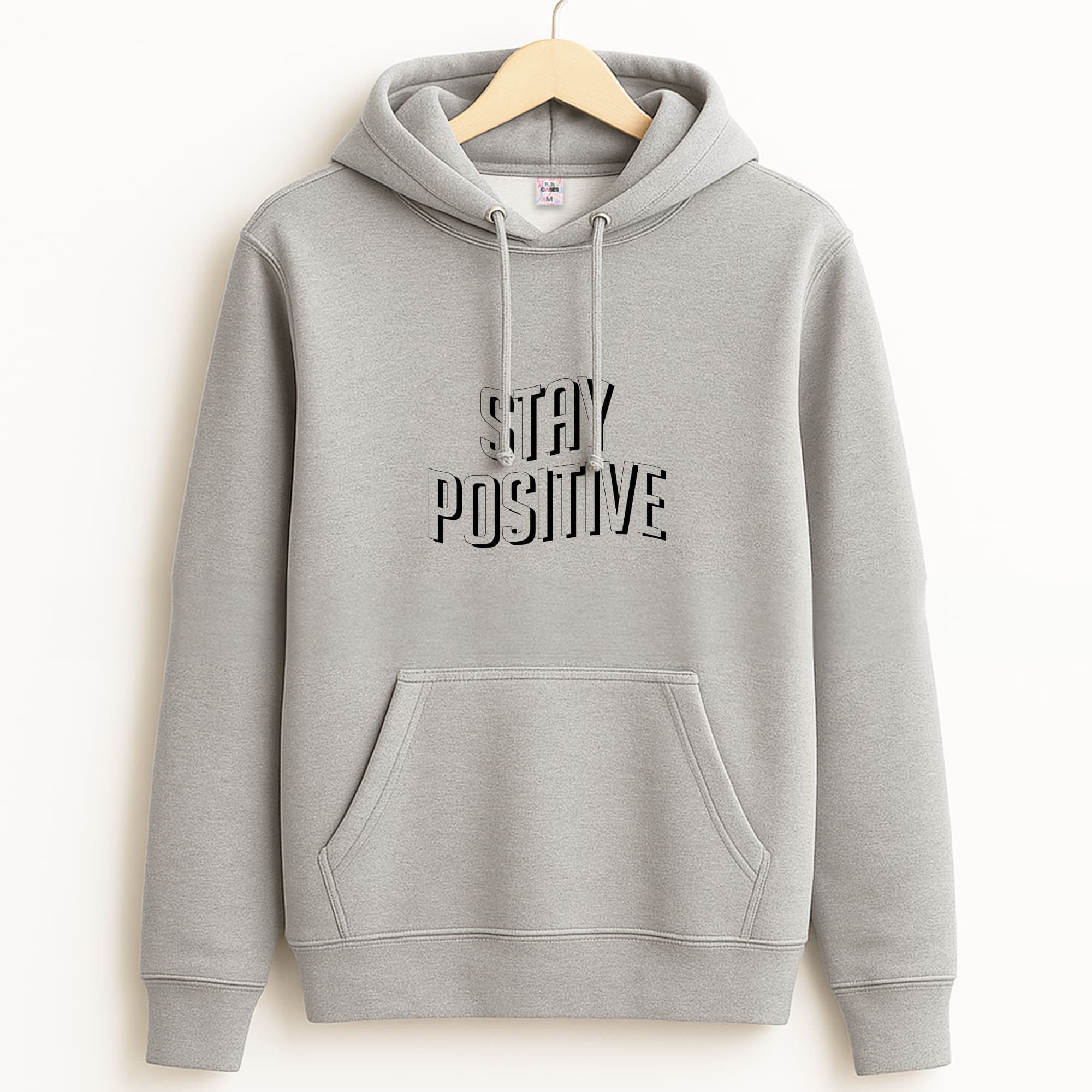 Stay Positive Grey Hoodie