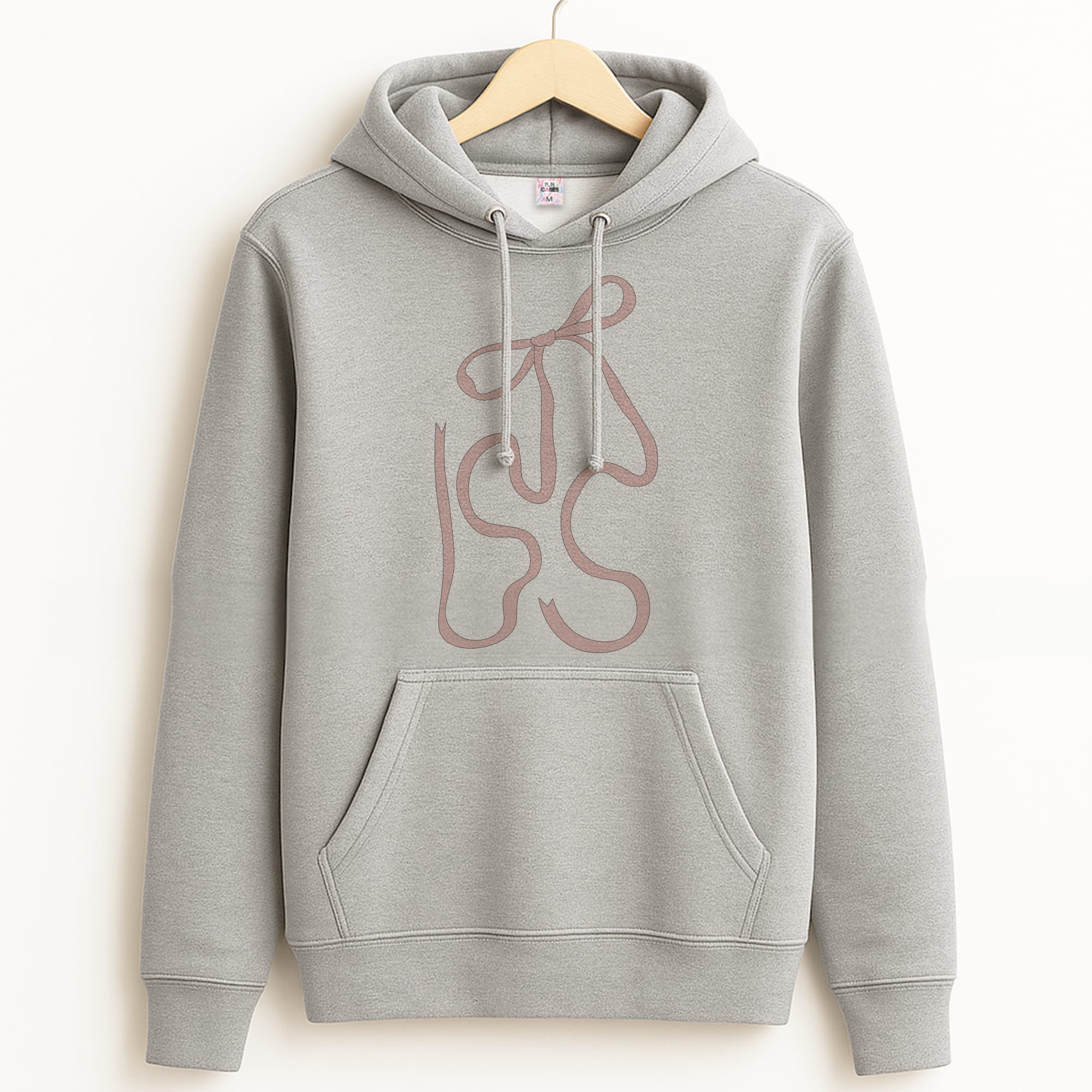 Pink Ribbon Grey Hoodie