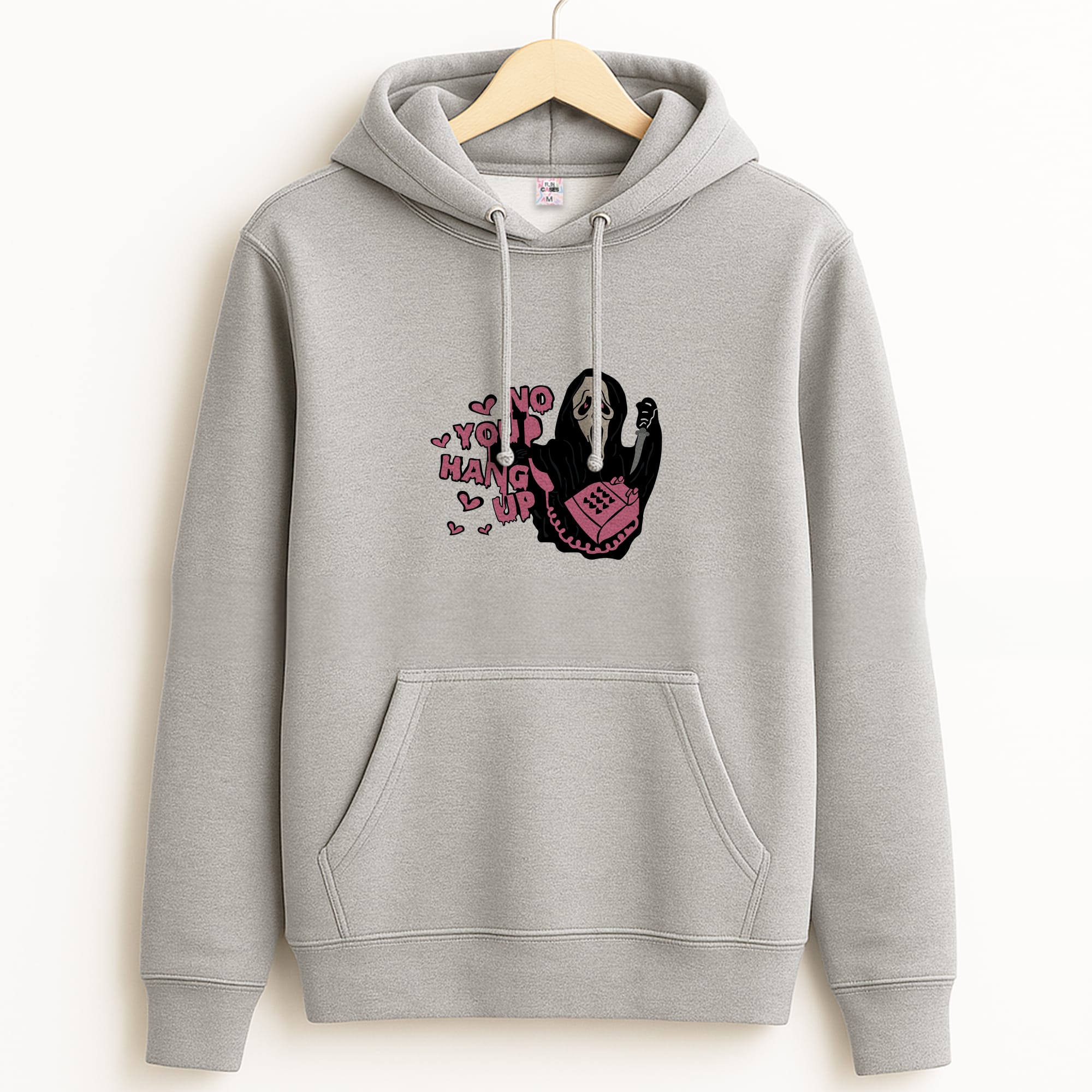 No You Hang Up - Halloween Grey Hoodie