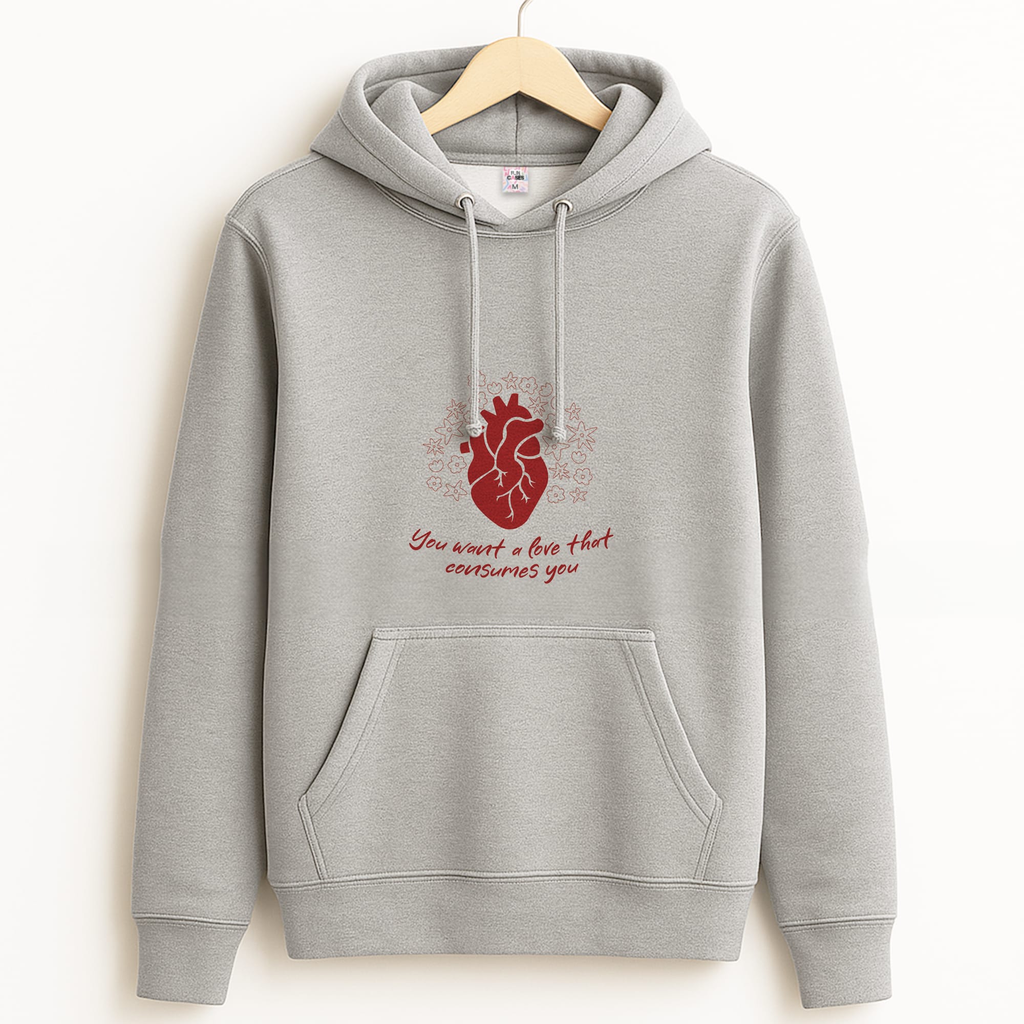 You Want A Love That Consumes You - VD Grey Hoodie