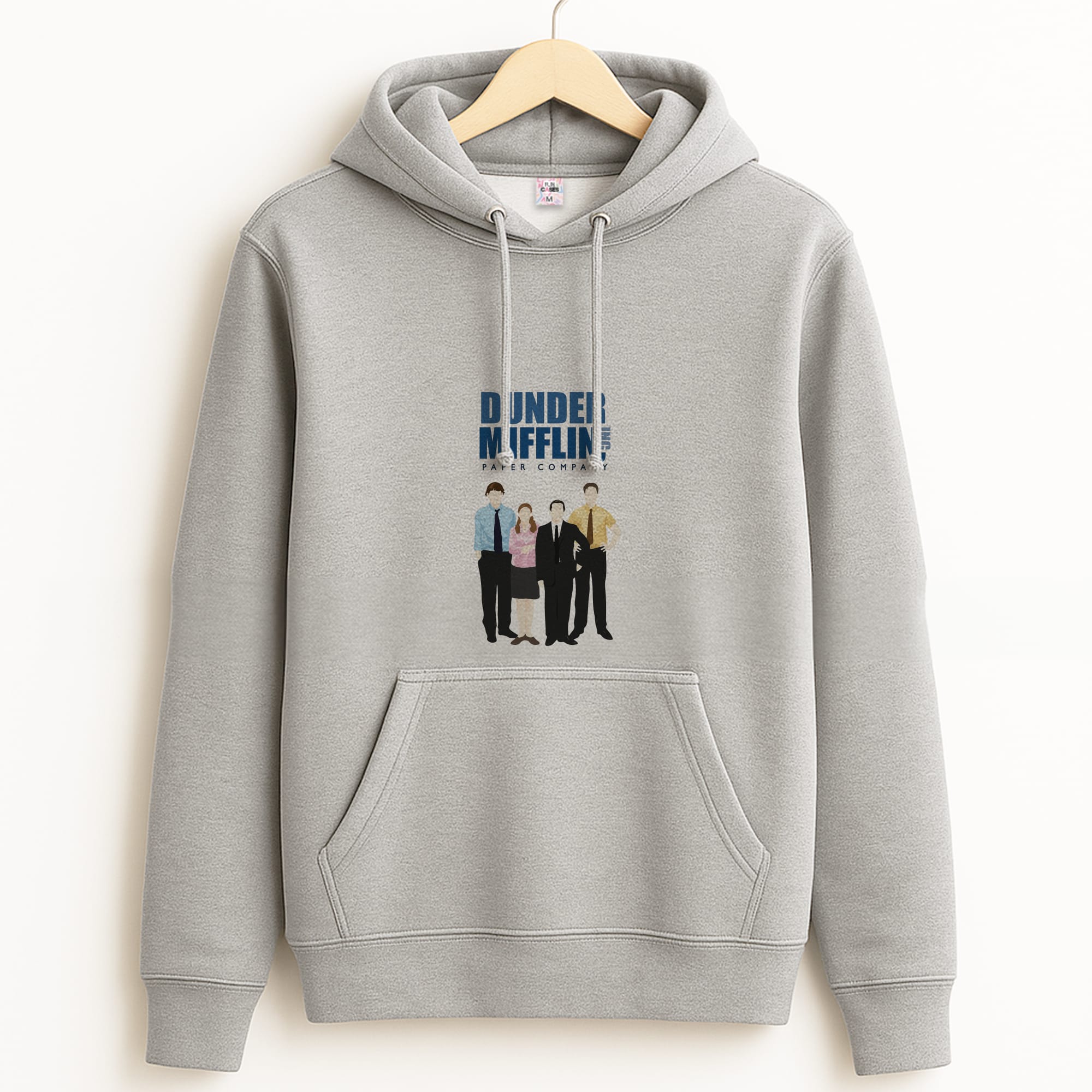Office Cartoon - Dunder Mifflin Grey Hoodie