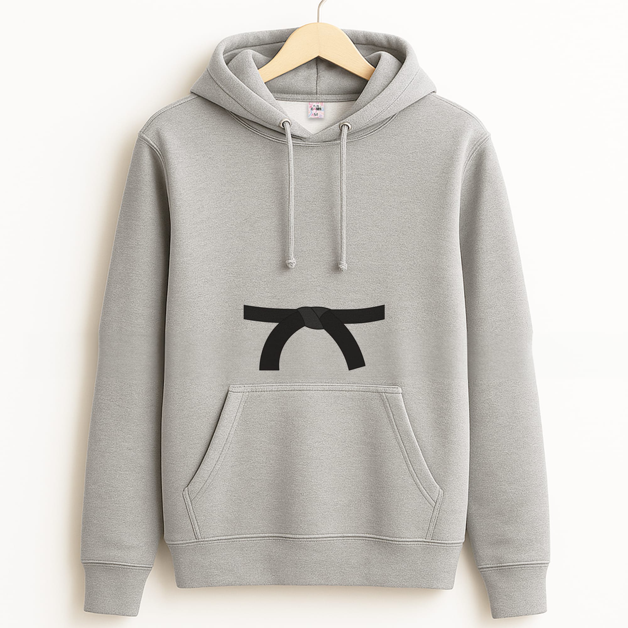 Black Belt Grey Hoodie