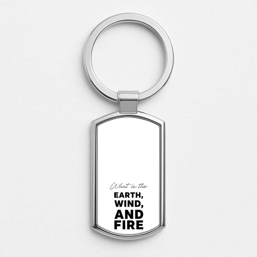 What In The Earth, Wind And Fire Silver Keyring