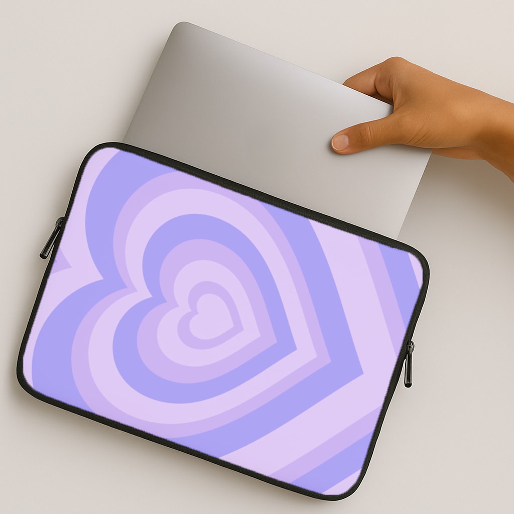 Purple - Colourful Hearts MacBook Case