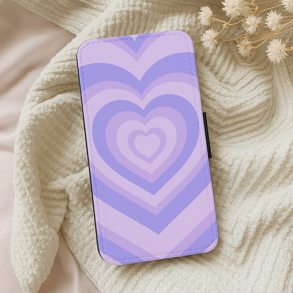Purple - Colourful Purple Wallet Phone Case