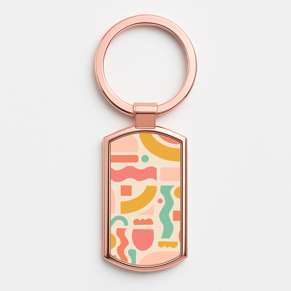 Abstract Patterns 21 Rose Gold Keyring