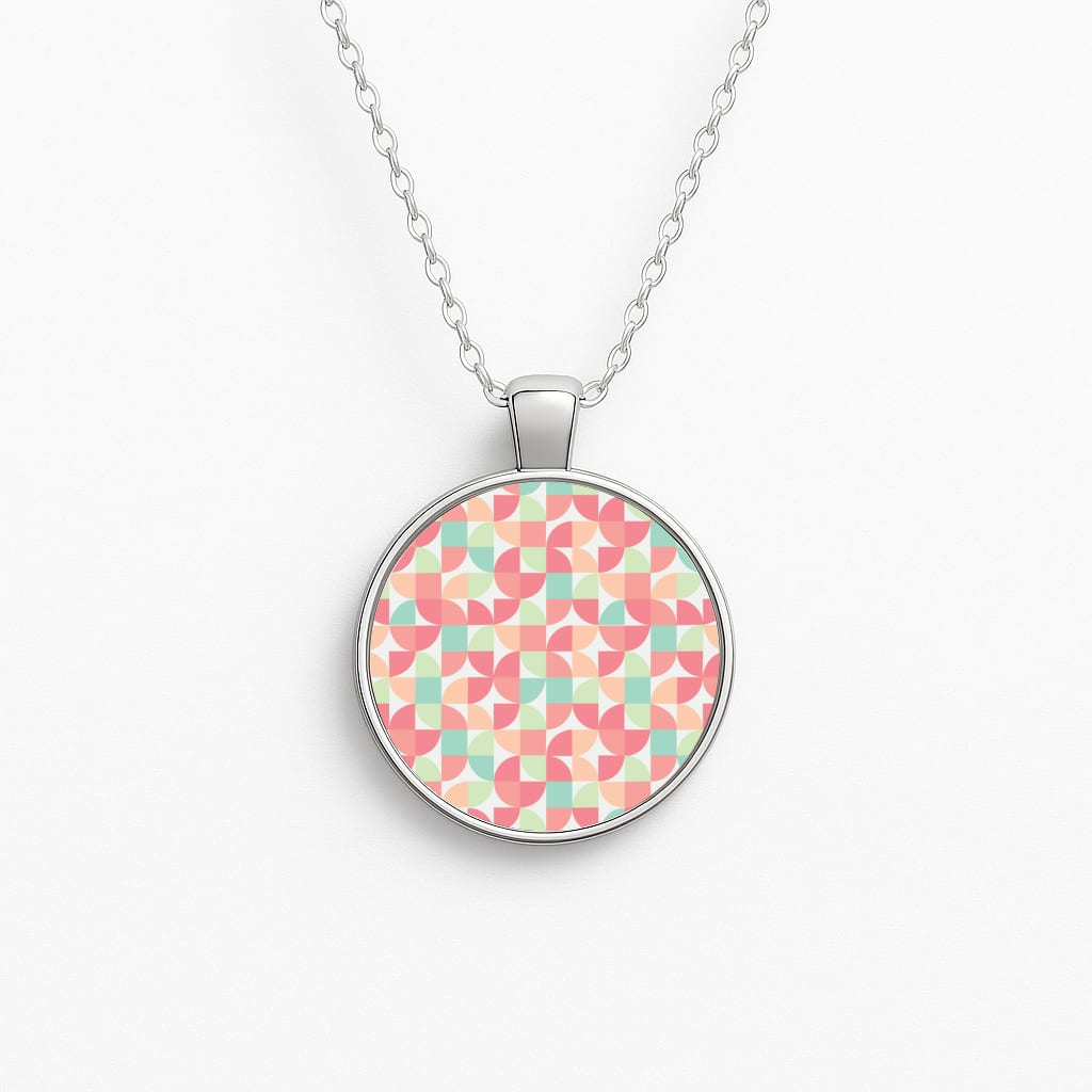 Abstract Patterns 22 Circle Necklace