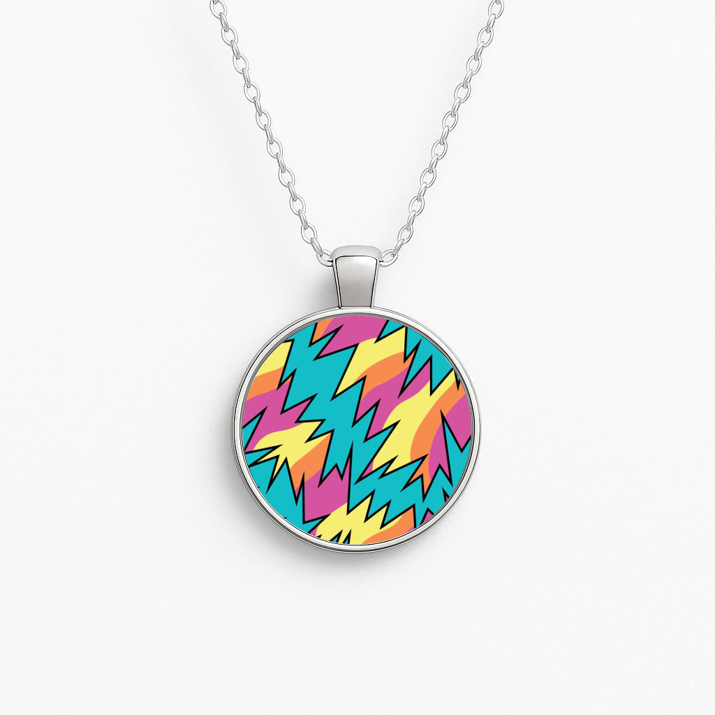 Abstract Patterns 24 Circle Necklace