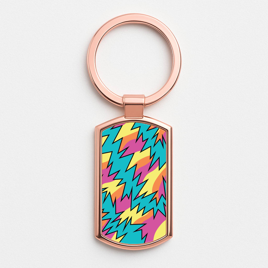 Abstract Patterns 24 Rose Gold Keyring