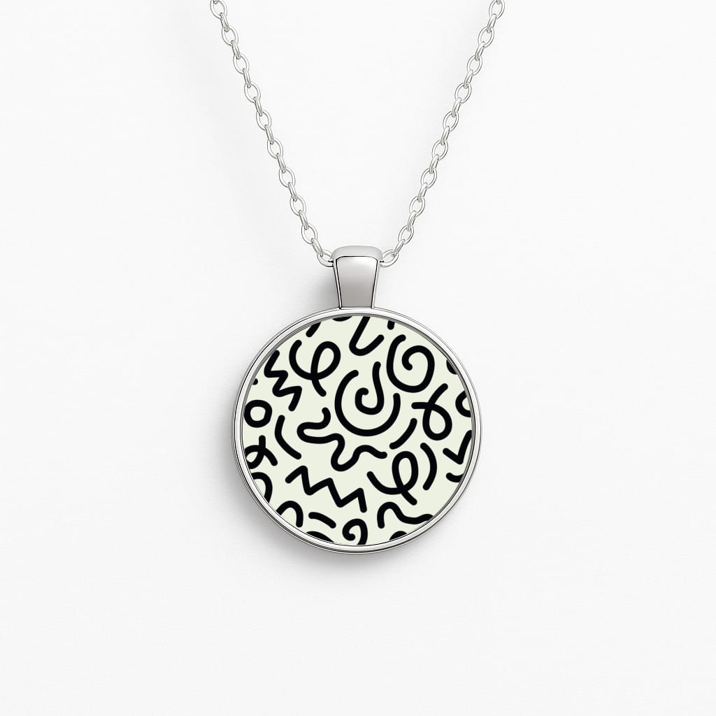 Abstract Patterns 28 Circle Necklace