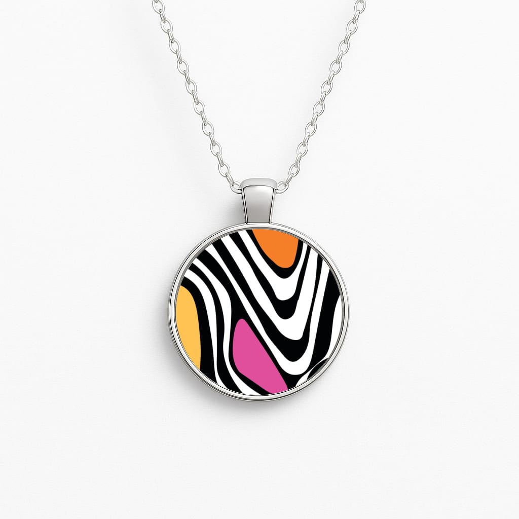 Abstract Pattern 5 Circle Necklace