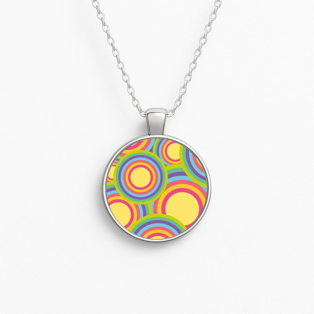 Abstract Pattern 6 Circle Necklace