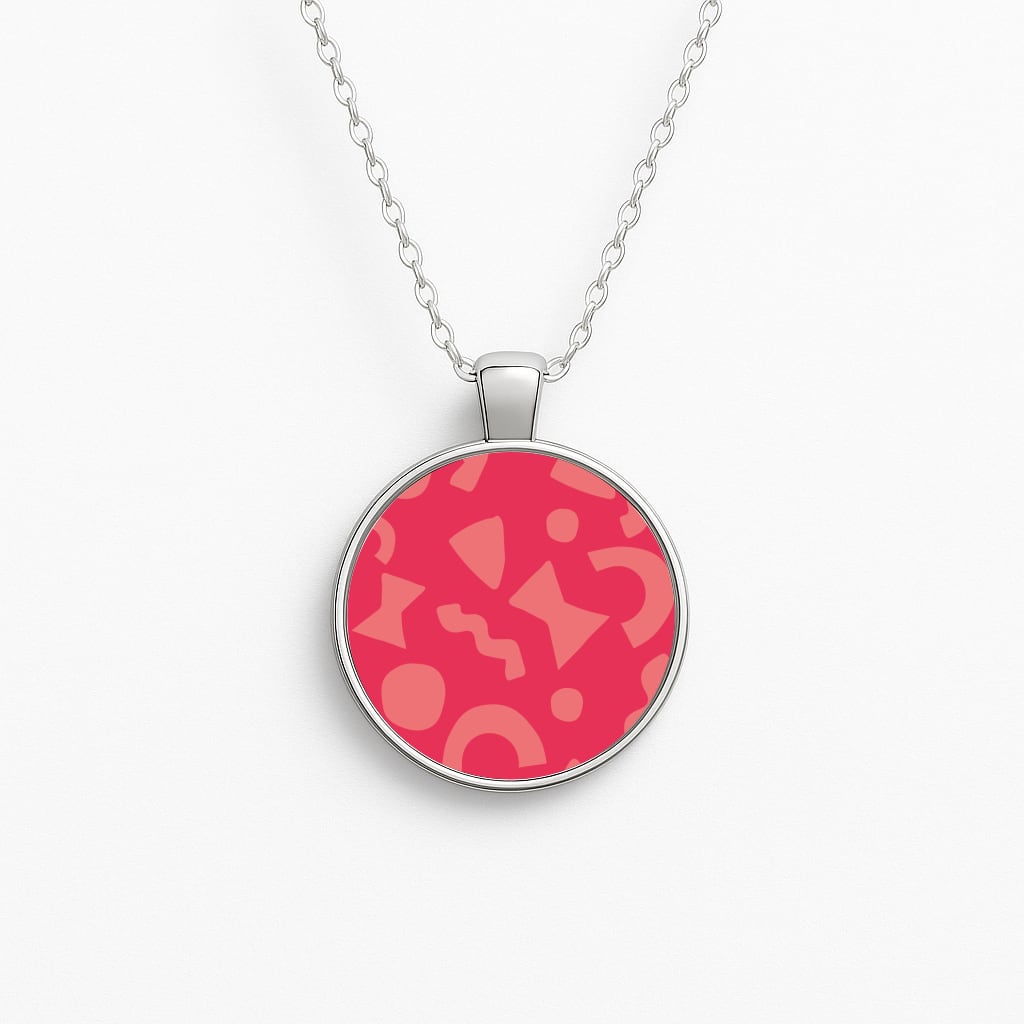 Abstract Pattern 12 Circle Necklace
