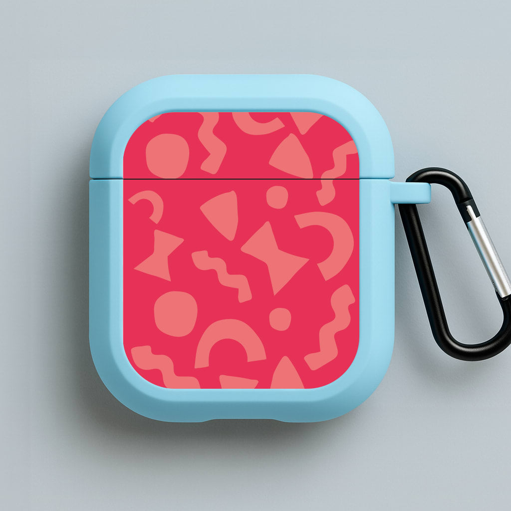 Abstract Pattern 12 Blue AirPods Case