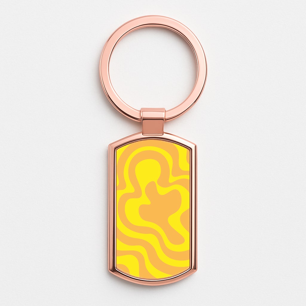 Abstract Pattern 13 Rose Gold Keyring
