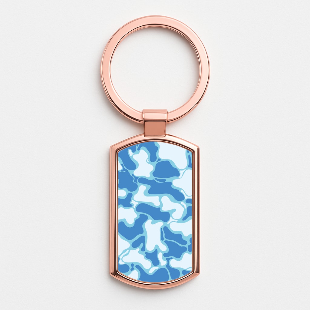 Abstract Pattern 18 Rose Gold Keyring