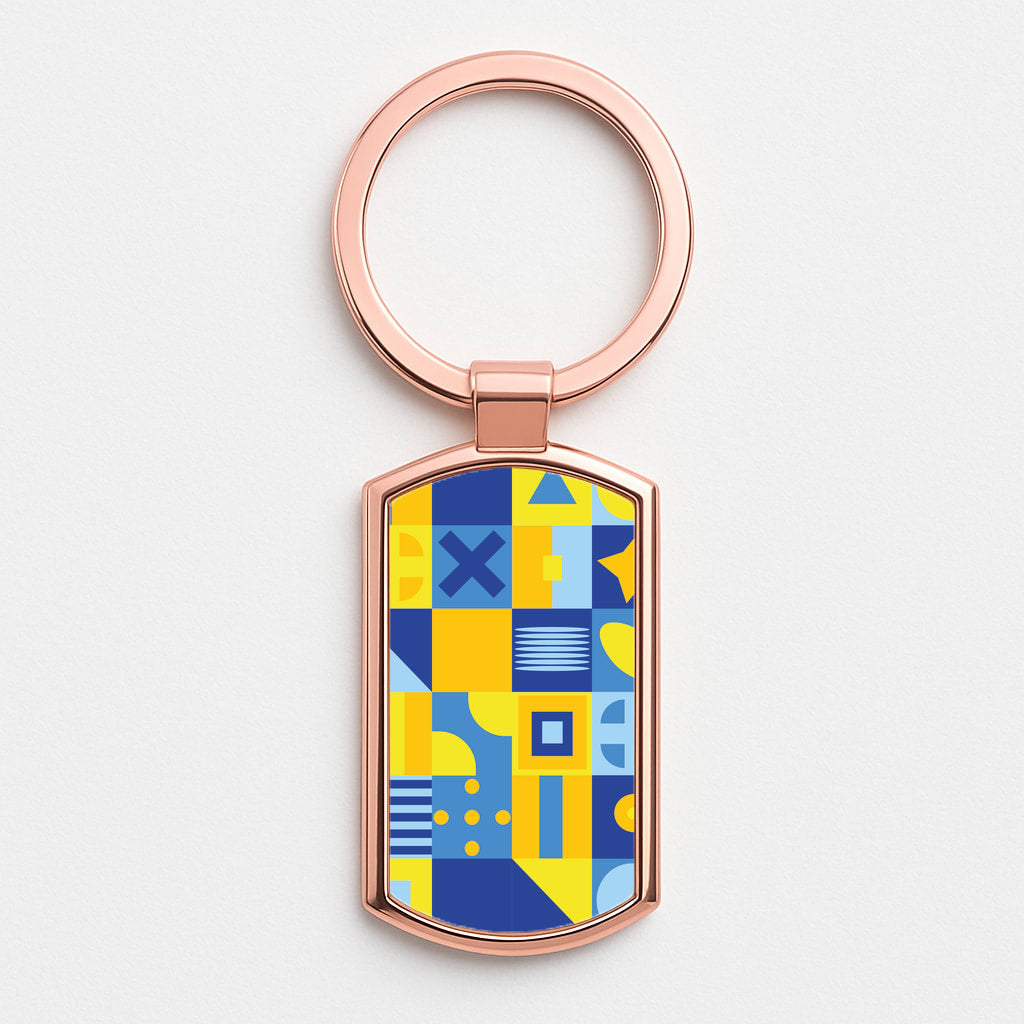 Abstract Pattern 19 Rose Gold Keyring